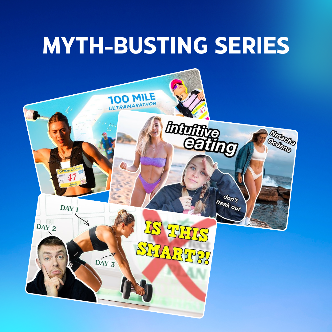 A myth-busting post with a “False” stamp over a common misconception (Natasha Oceane).