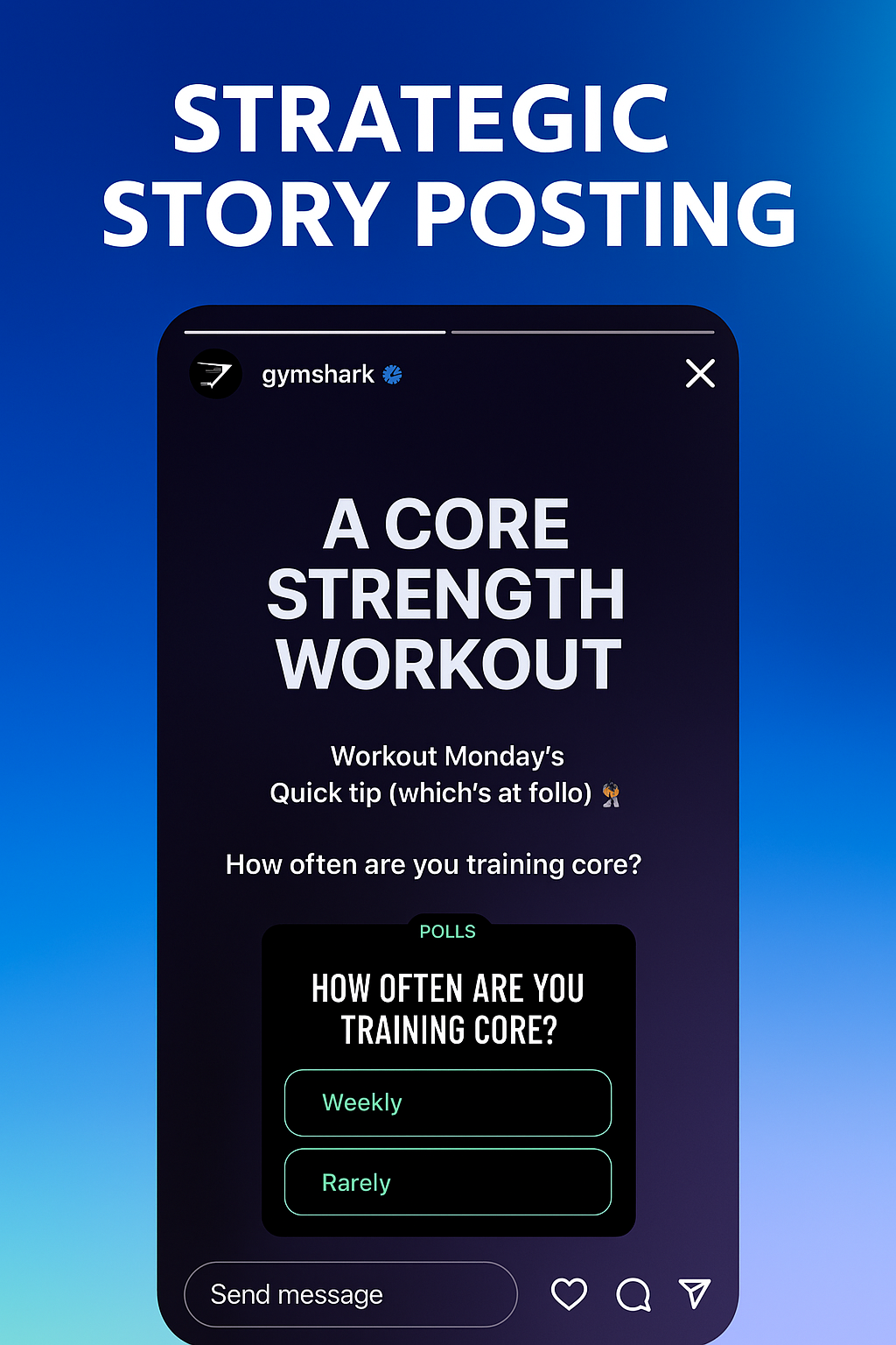 gymshark's insta story