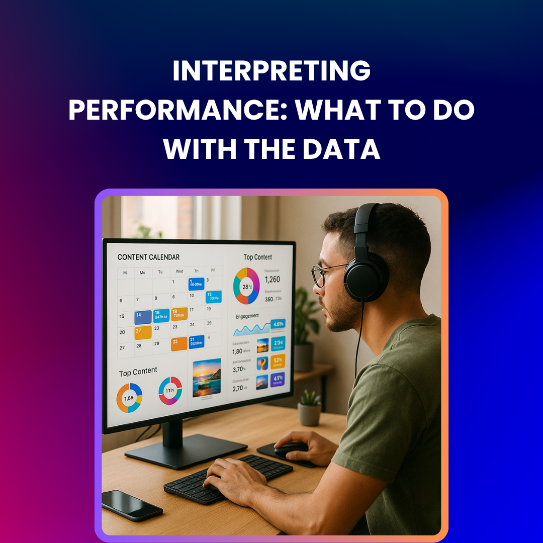 Content creator analyzing Instagram performance