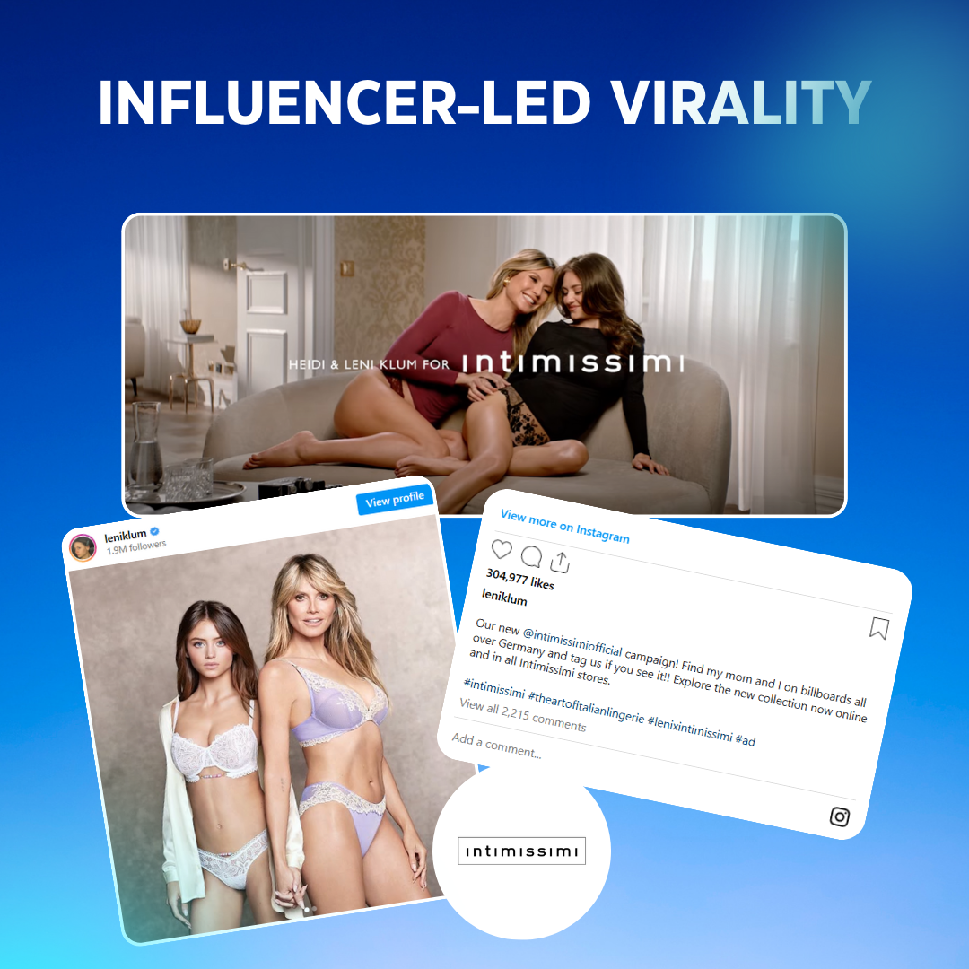 Intimissimi’s mother-daughter campaign featuring Heidi Klum