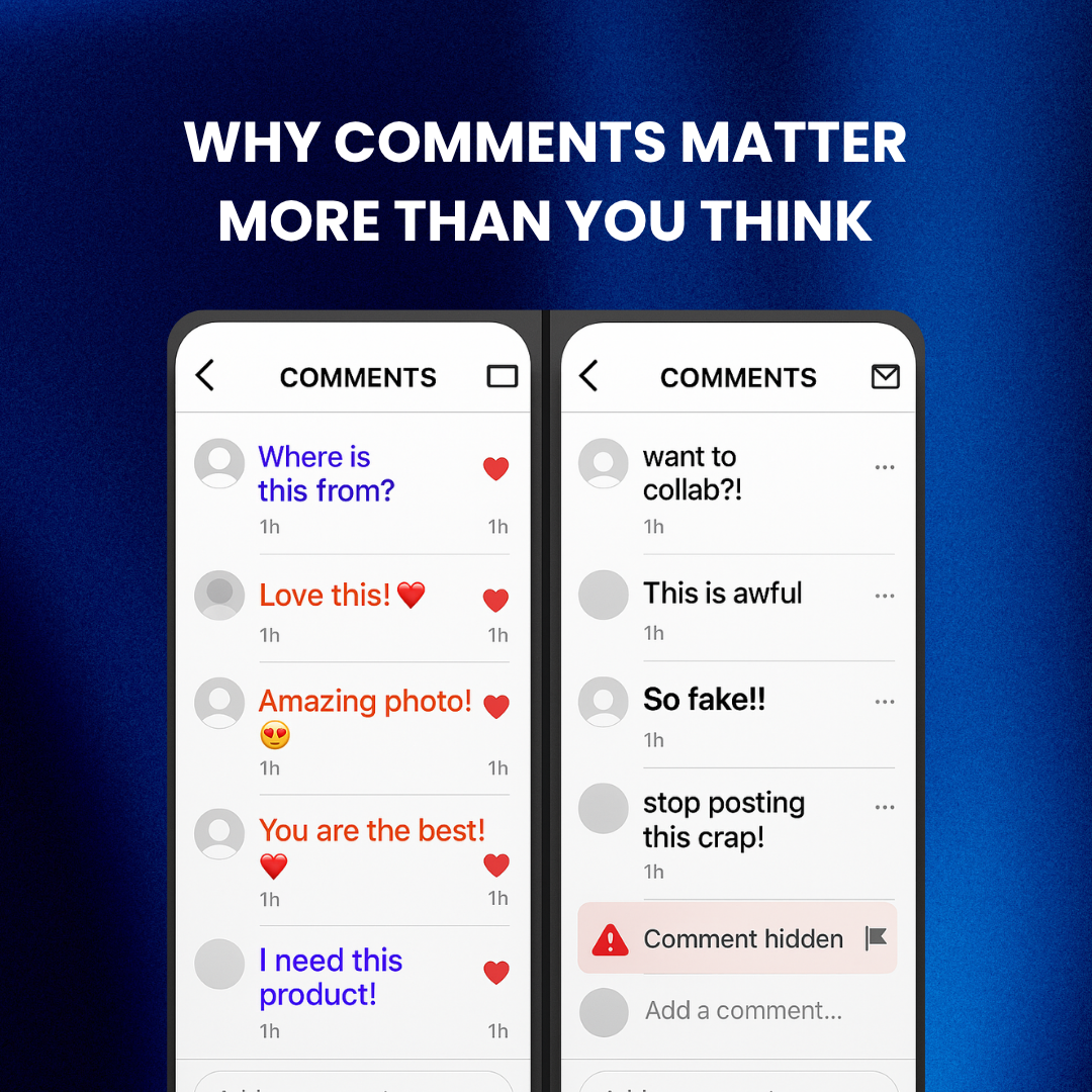 Comparison of healthy vs toxic comment environments under brand posts.