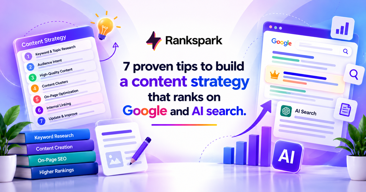 7 proven tips to build a content strategy that ranks on Google and AI search