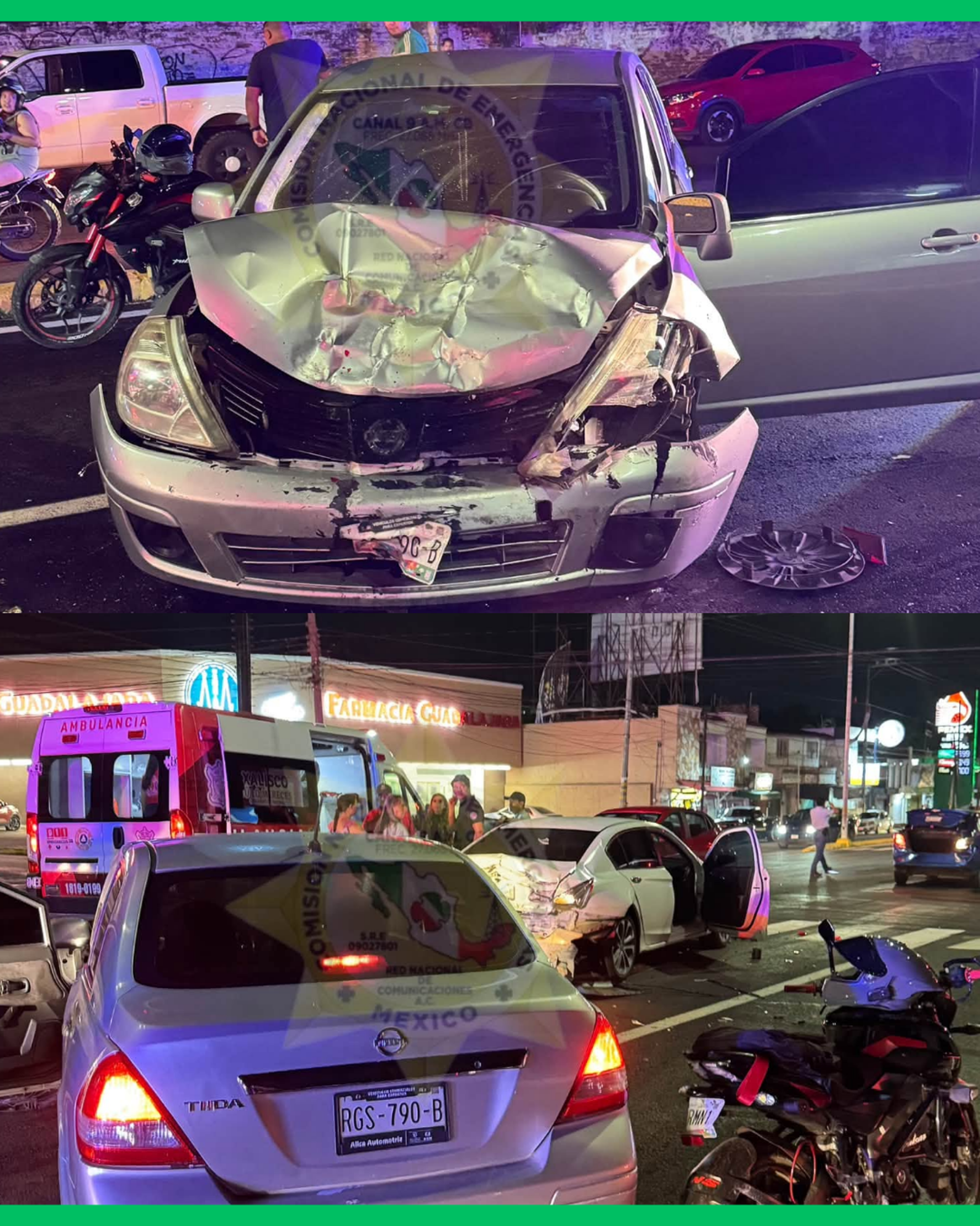  ¡CONDUCTOR ALCOHOLIZADO CHOCA CONTRA FAMILIA EN EL BOULEVARD TEPIC–XALISCO!