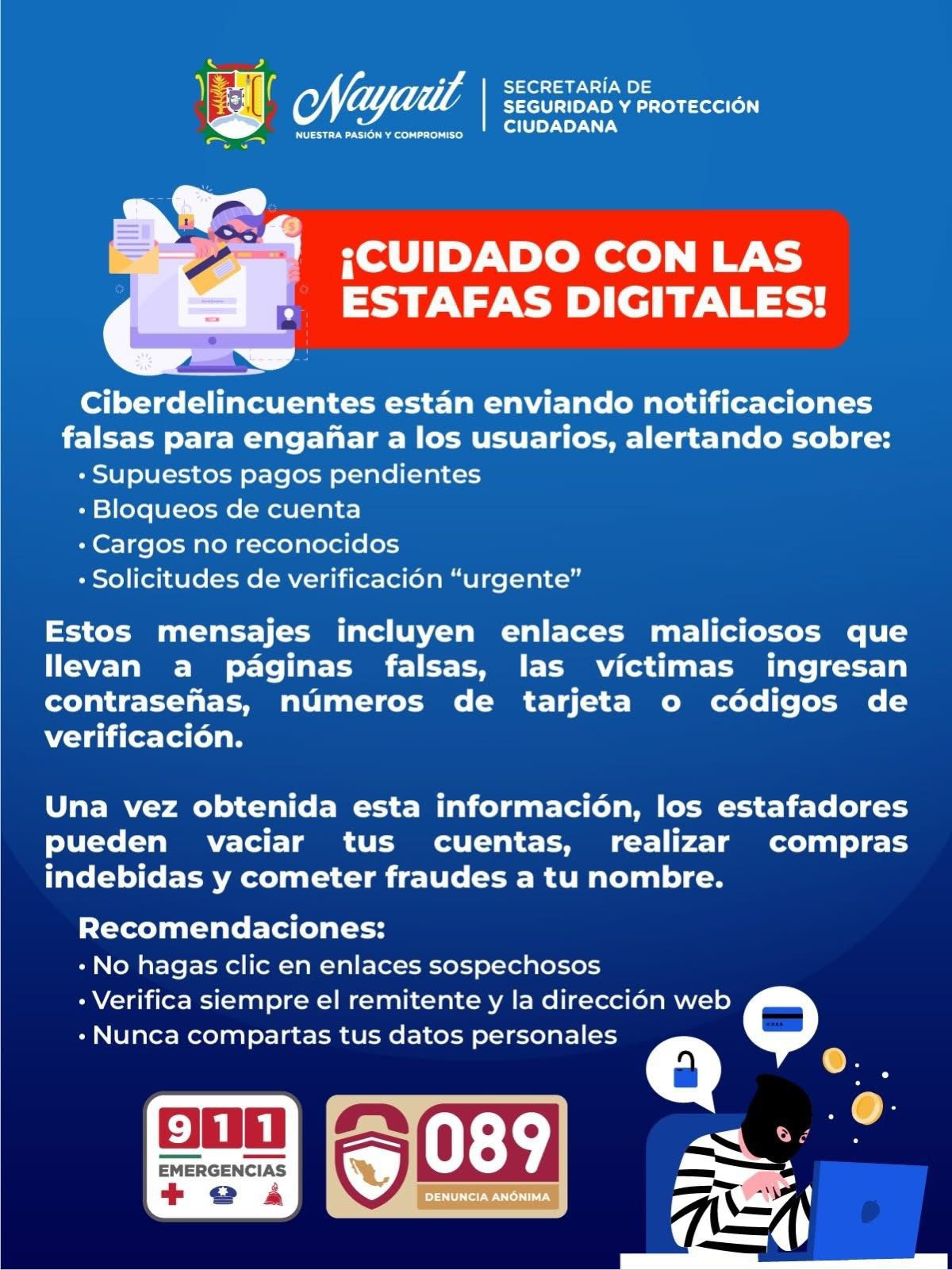 🚨📲¡ALERTA POR ESTAFAS DIGITALES!