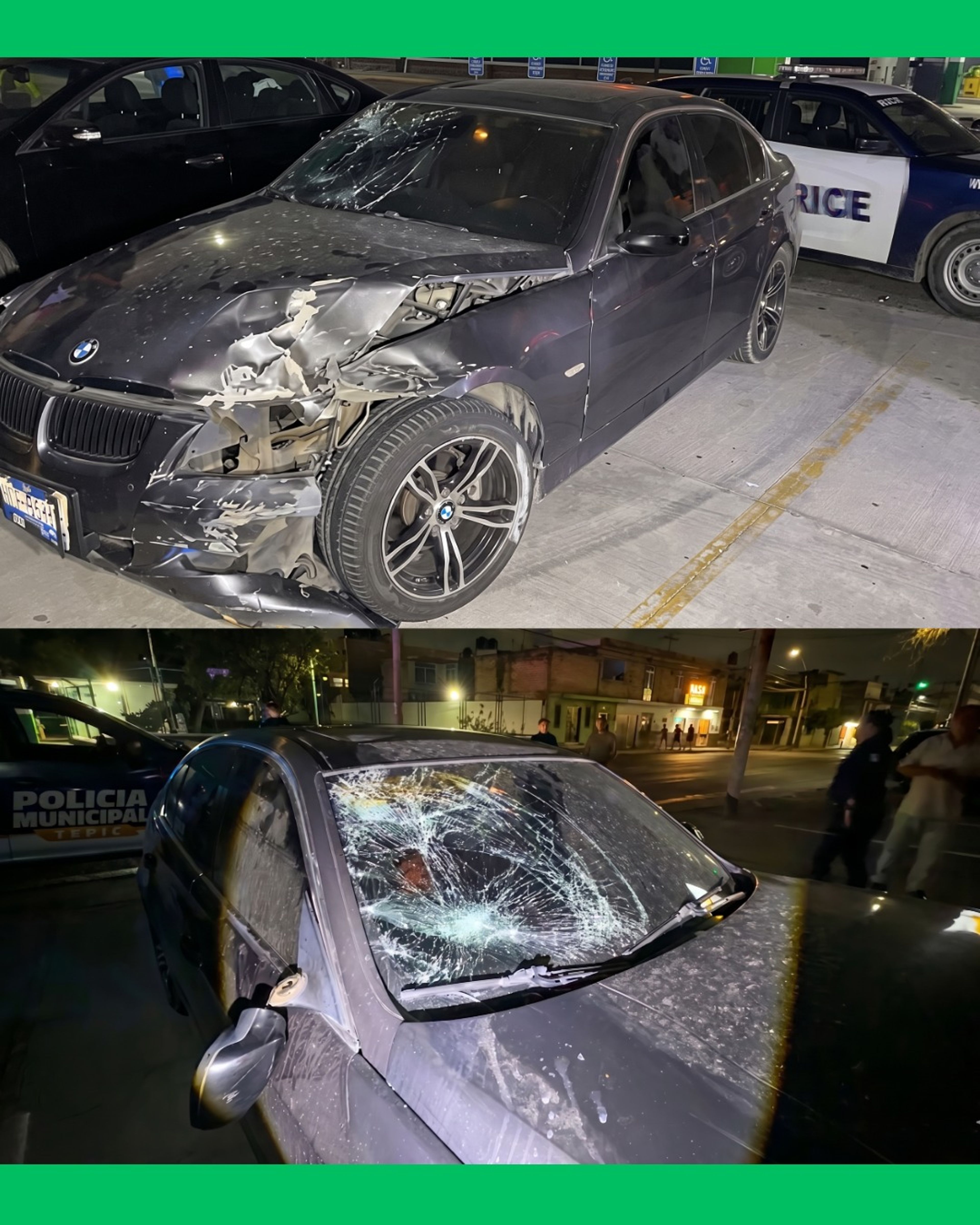 🚨⚠️ ARROLLAN A MOTOCICLISTA EN TEPIC, CHOCAN OTROS VEHÍCULOS Y ESCAPAN ABANDONANDO EL BMW