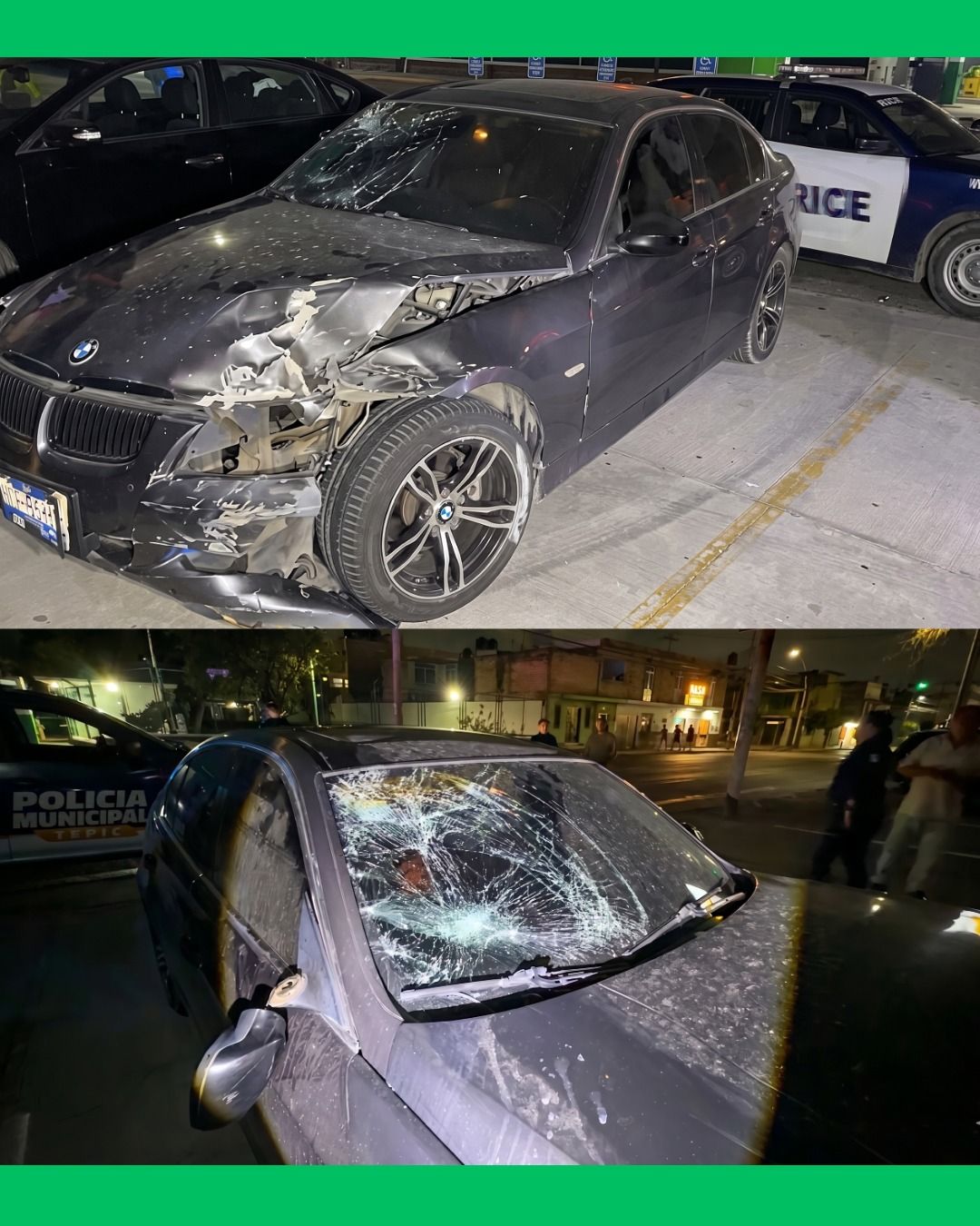 馃毃鈿狅笍 ARROLLAN A MOTOCICLISTA EN TEPIC, CHOCAN OTROS VEH脥CULOS Y ESCAPAN ABANDONANDO EL BMW