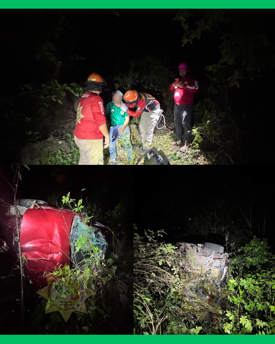 🚨 ¡AUTO TERMINA EN EL FONDO DE UN BARRANCO! CONDUCTOR ES RESCATADO CON VIDA EN LA FEDERAL 200