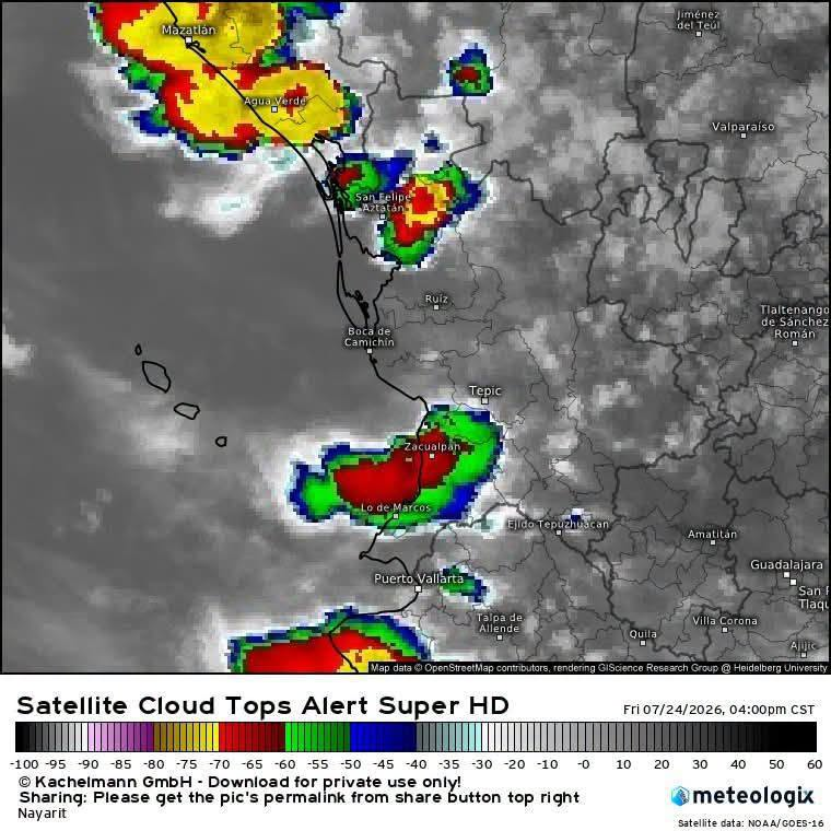 PREVÉN TORMENTAS FUERTES EN NAYARIT DURANTE TODO EL FIN DE SEMANA