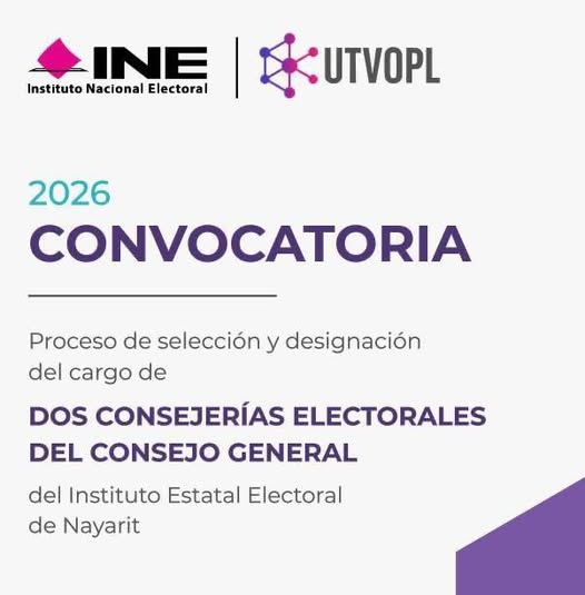 INE LANZA CONVOCATORIA PARA CONSEJERÍAS ELECTORALES EN NAYARIT