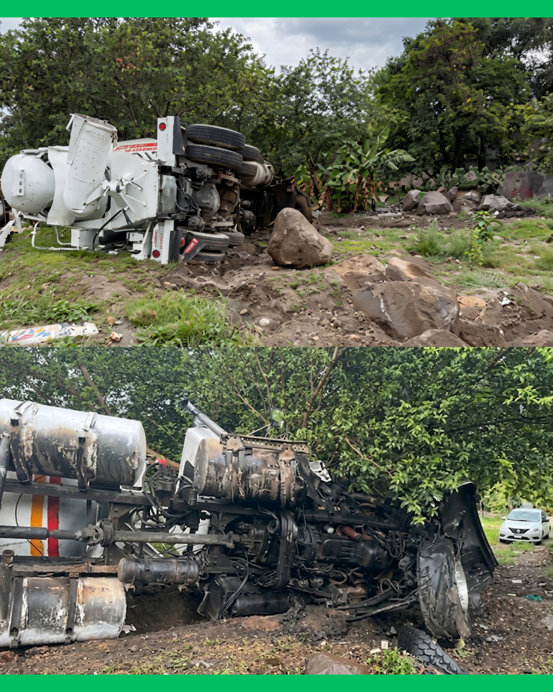 🚨¡CAMIÓN DE CONCRETOS TERMINA VOLCADO EN LA AUTOPISTA TEPIC–MAZATLÁN! EL CONDUCTOR SE SALVA DE MILAGRO