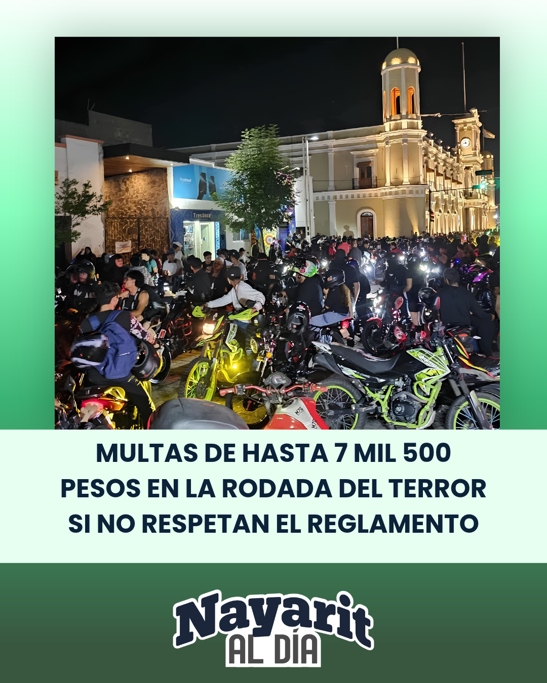 MULTAS DE HASTA 7 MIL 500 PESOS EN LA RODADA DEL TERROR SI NO RESPETAN EL REGLAMENTO