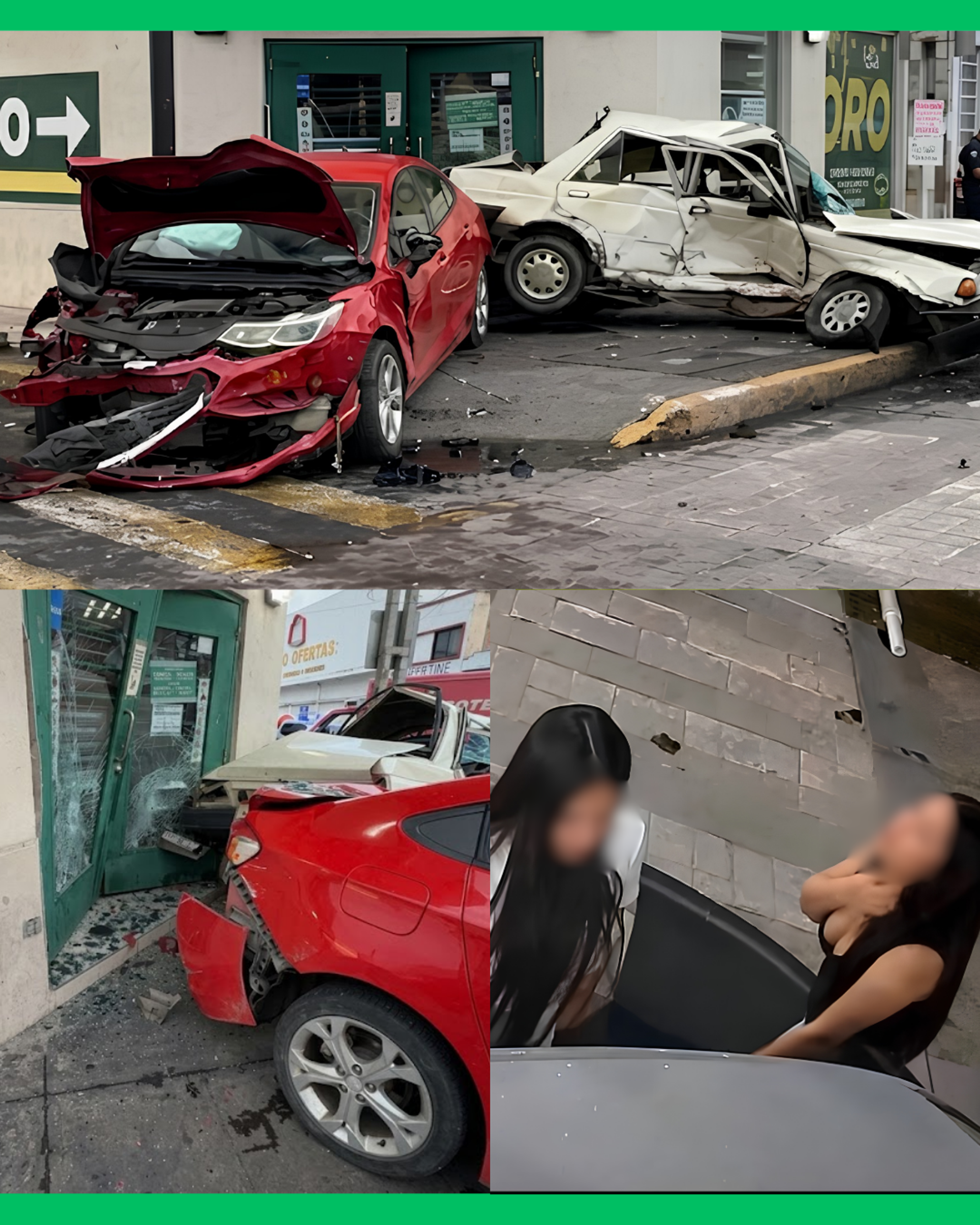  ¡MUJERES EBRIAS PROVOCAN FUERTE ACCIDENTE Y HUYEN EN EL CENTRO DE TEPIC! 