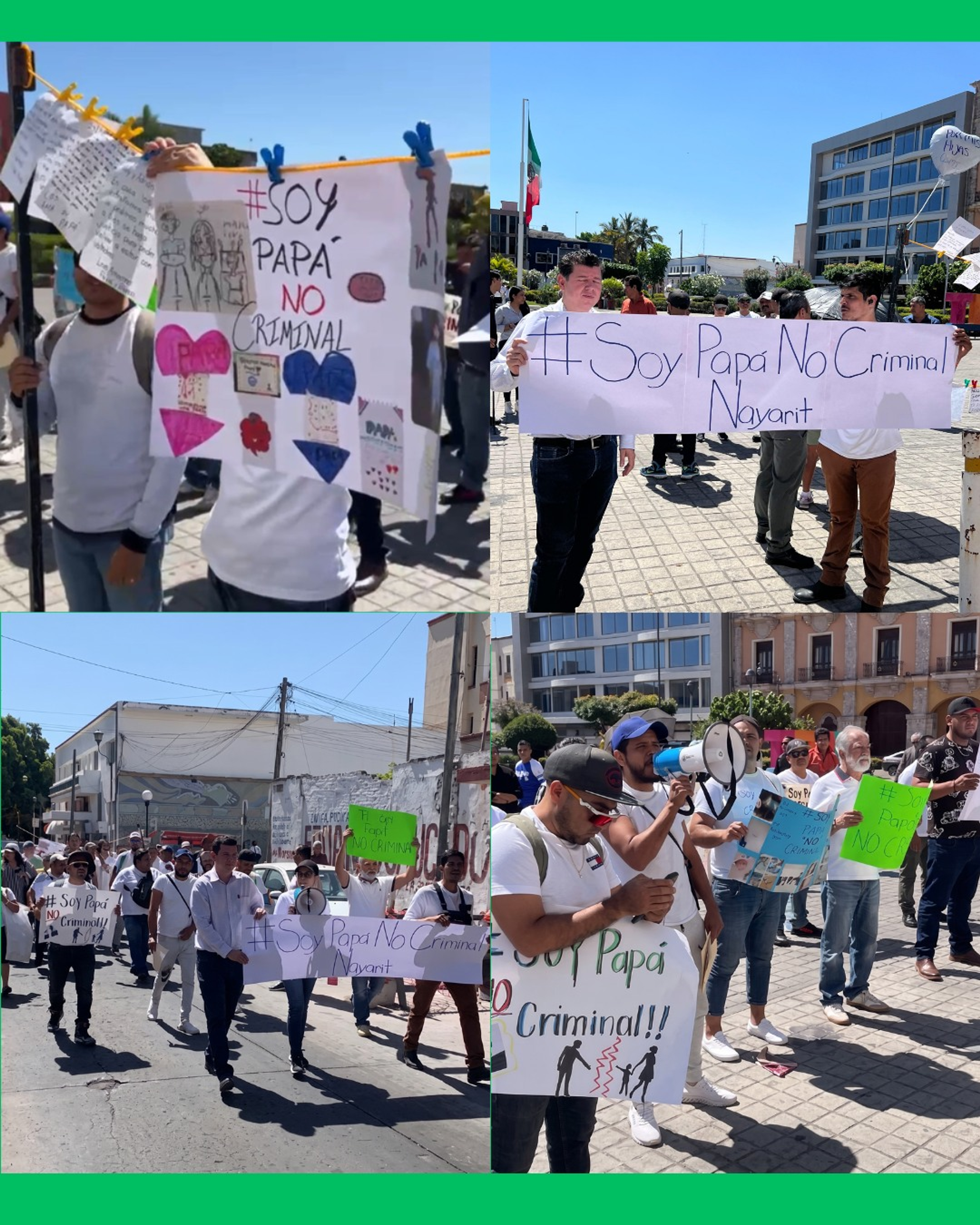  ¡ALZAN LA VOZ EN TEPIC! PADRES SALEN A LAS CALLES CON MENSAJE CLARO: “SOY PAPÁ, NO CRIMINAL”