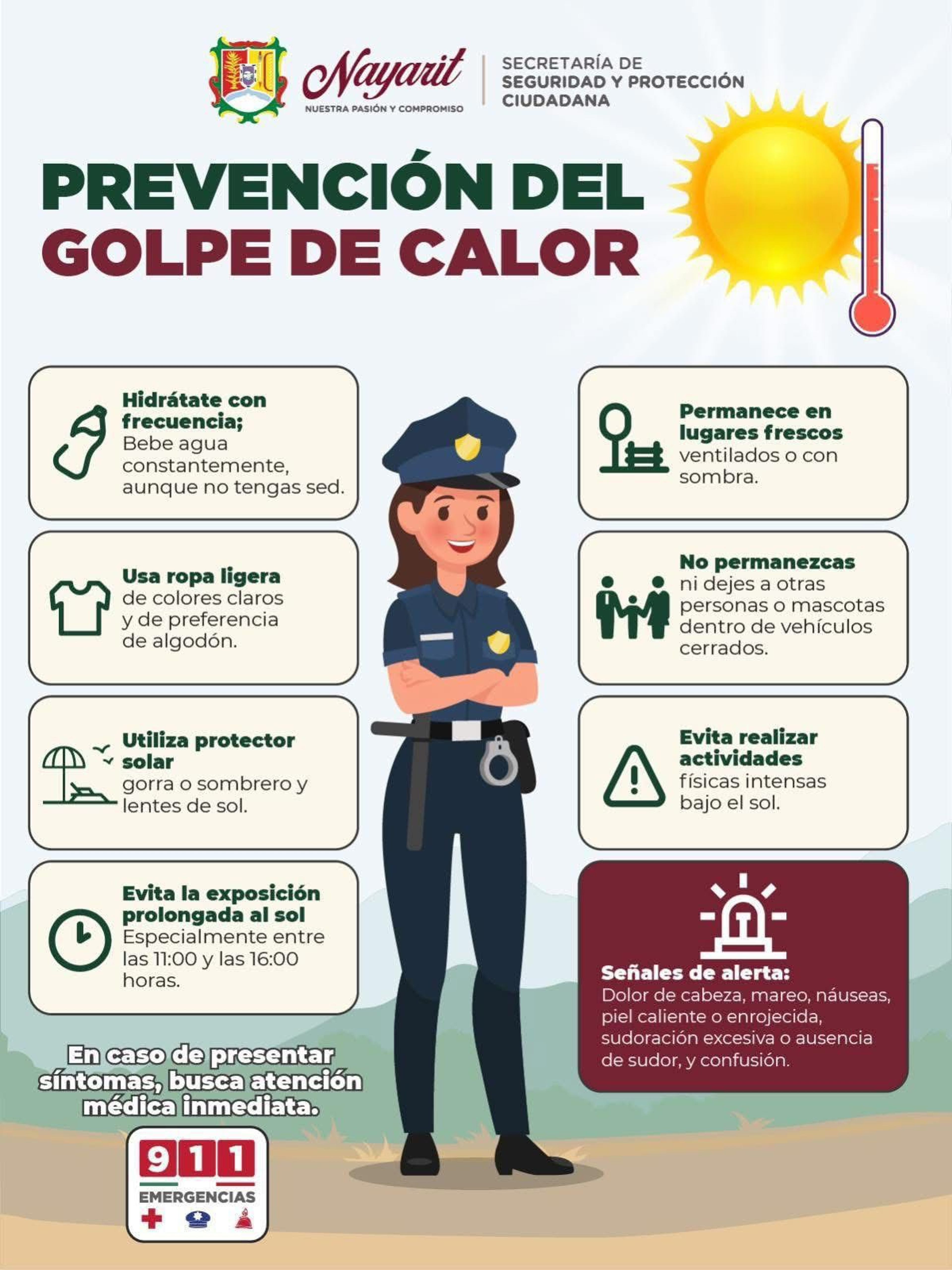 PREVIENEN GOLPES DE CALOR Y LLAMAN A CUIDAR LA SALUD