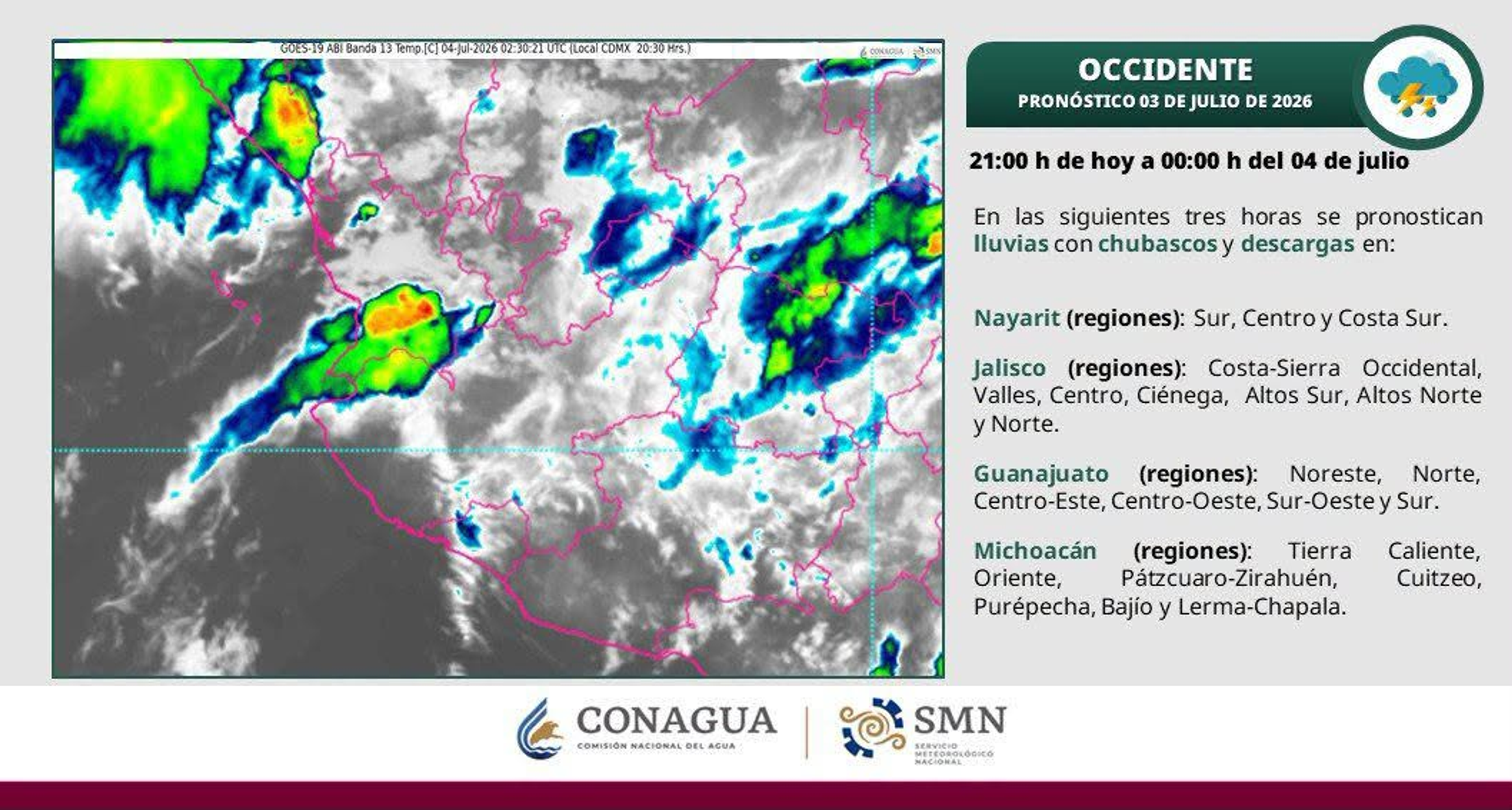 PREVÉN CHUBASCOS ESTA NOCHE EN NAYARIT; PIDEN TOMAR PRECAUCIONES