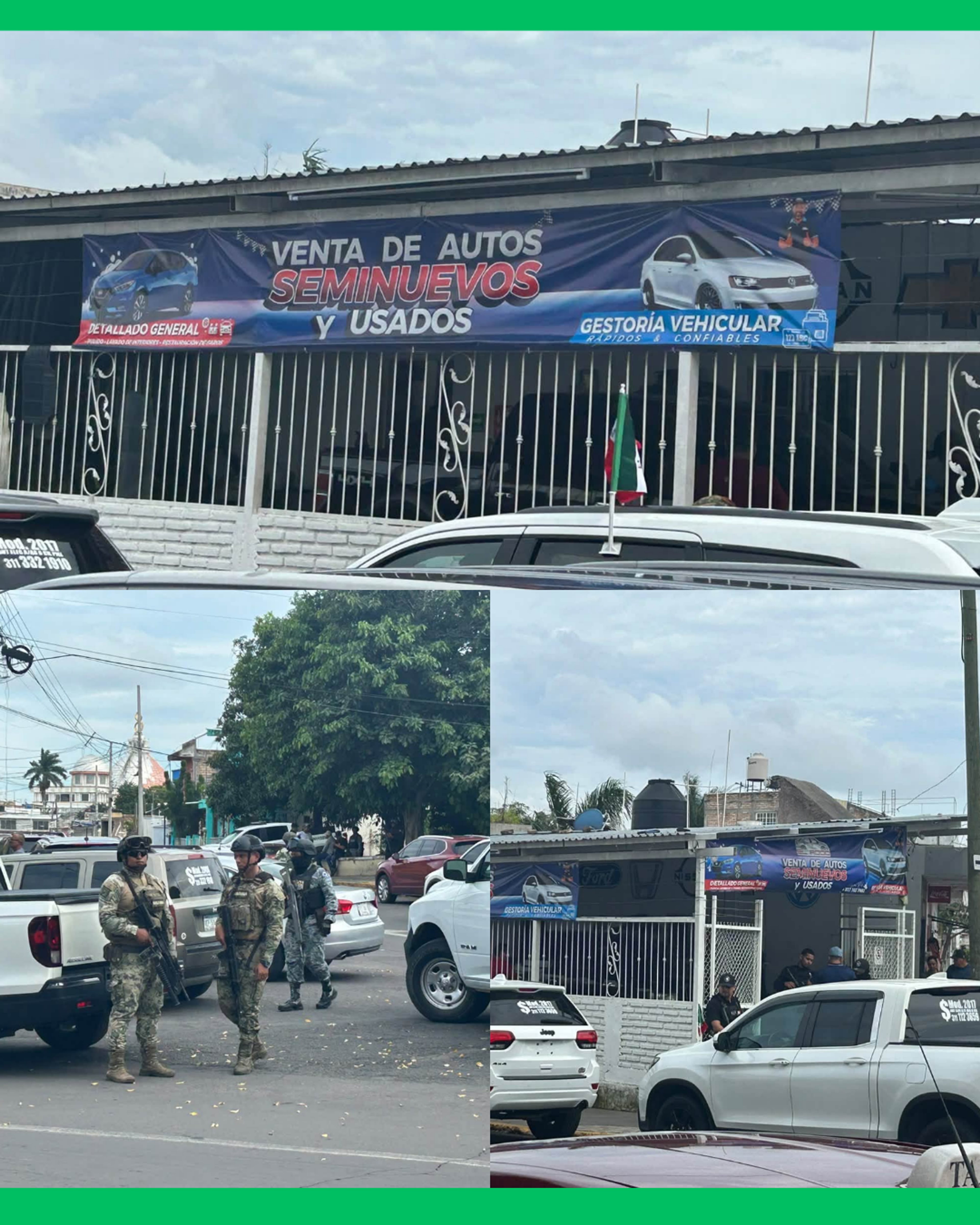 REALIZAN OPERATIVO EN NEGOCIO DE AUTOS FRENTE AL RECINTO FERIAL DE TEPIC