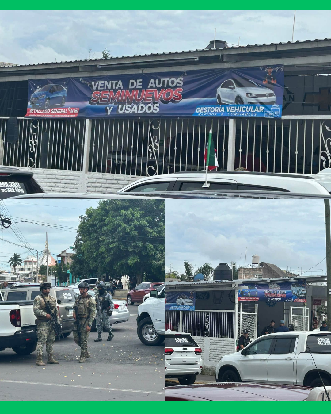 REALIZAN OPERATIVO EN NEGOCIO DE AUTOS FRENTE AL RECINTO FERIAL DE TEPIC
