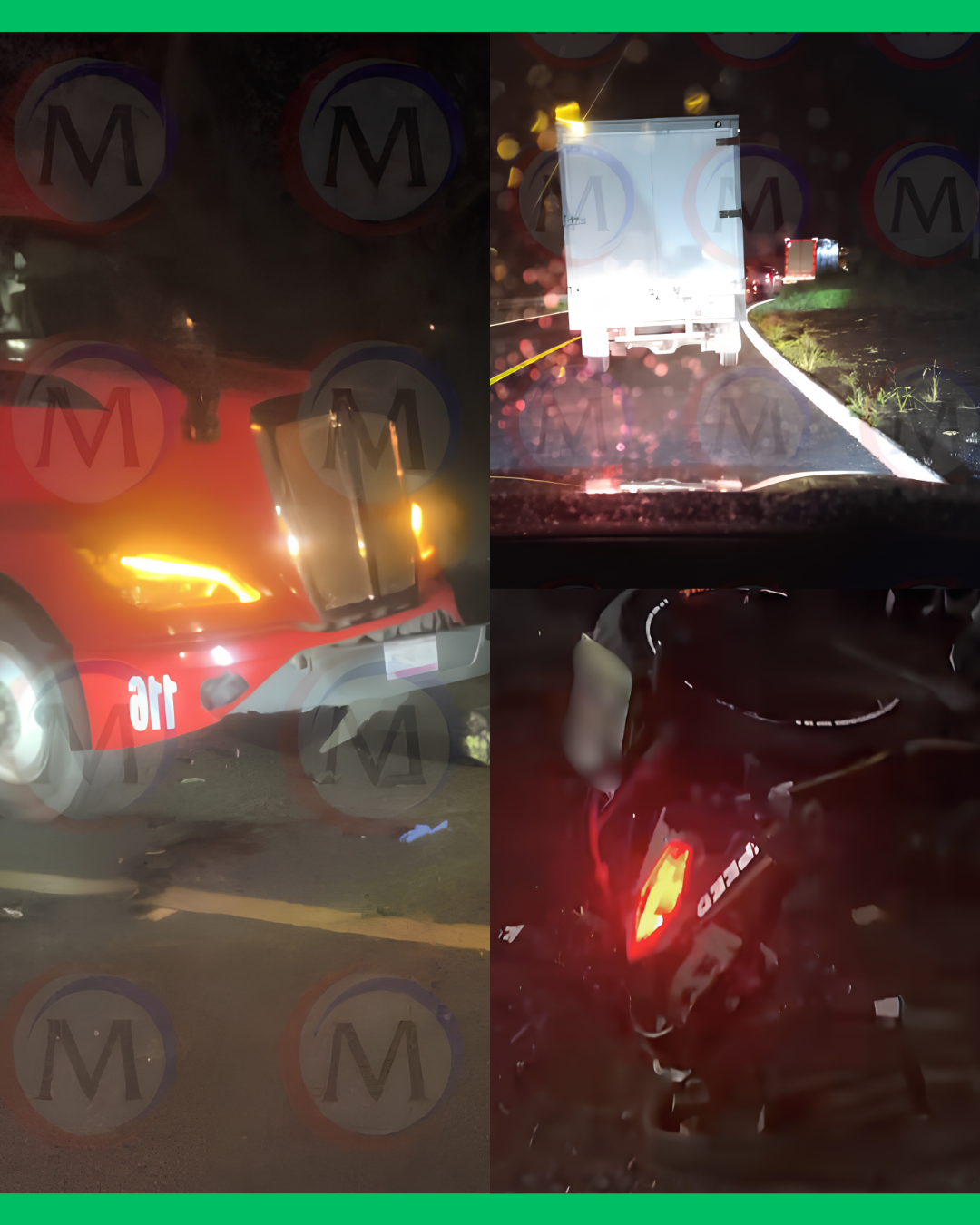 ACCIDENTE ENTRE TRÁILER Y MOTOCICLISTA DEJA UN LESIONADO GRAVE EN LA CARRETERA FEDERAL 200