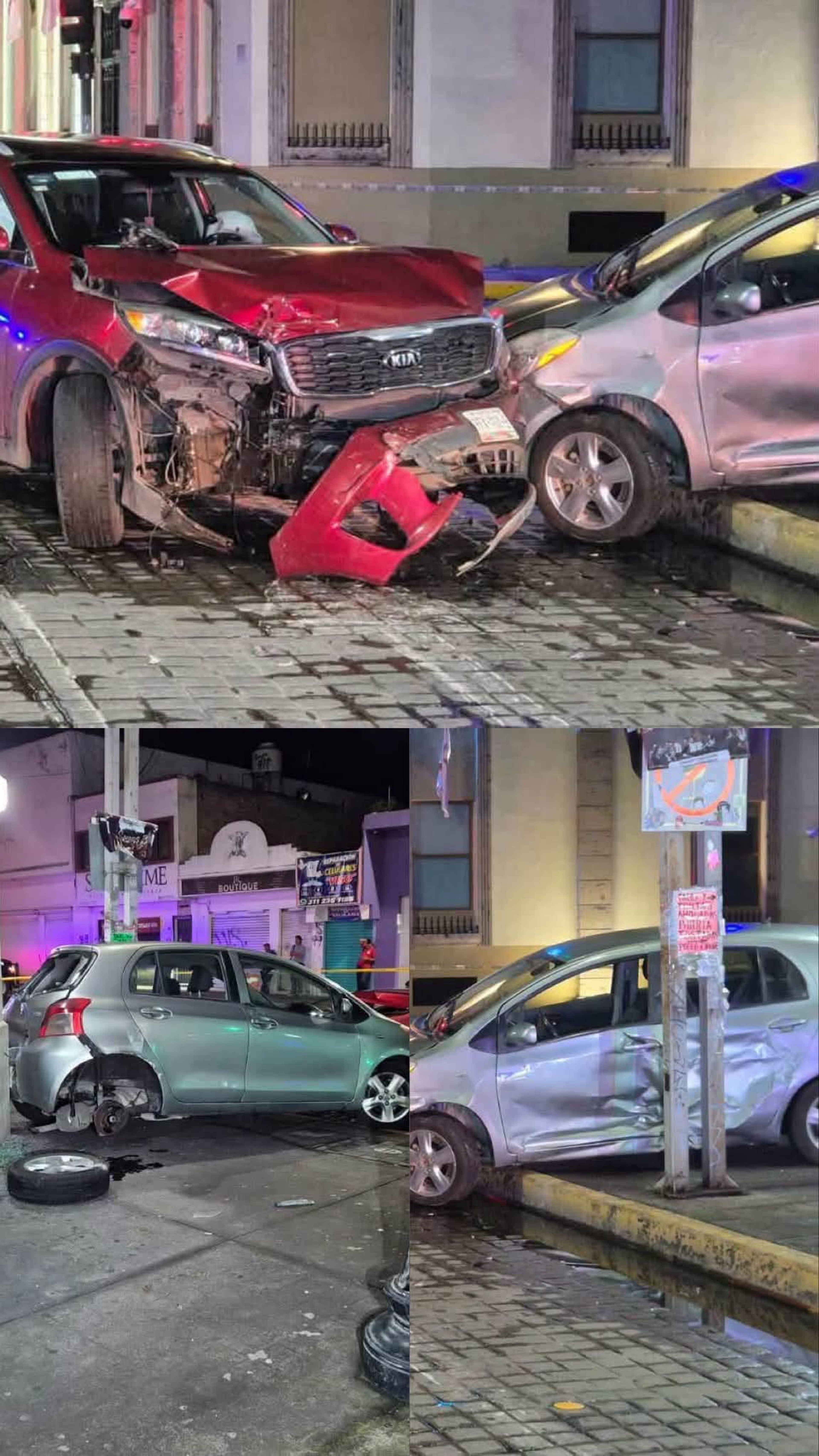 APARATOSO ACCIDENTE EN EL CRUCE DE AV. MÉXICO Y ALLENDE, EN TEPIC
