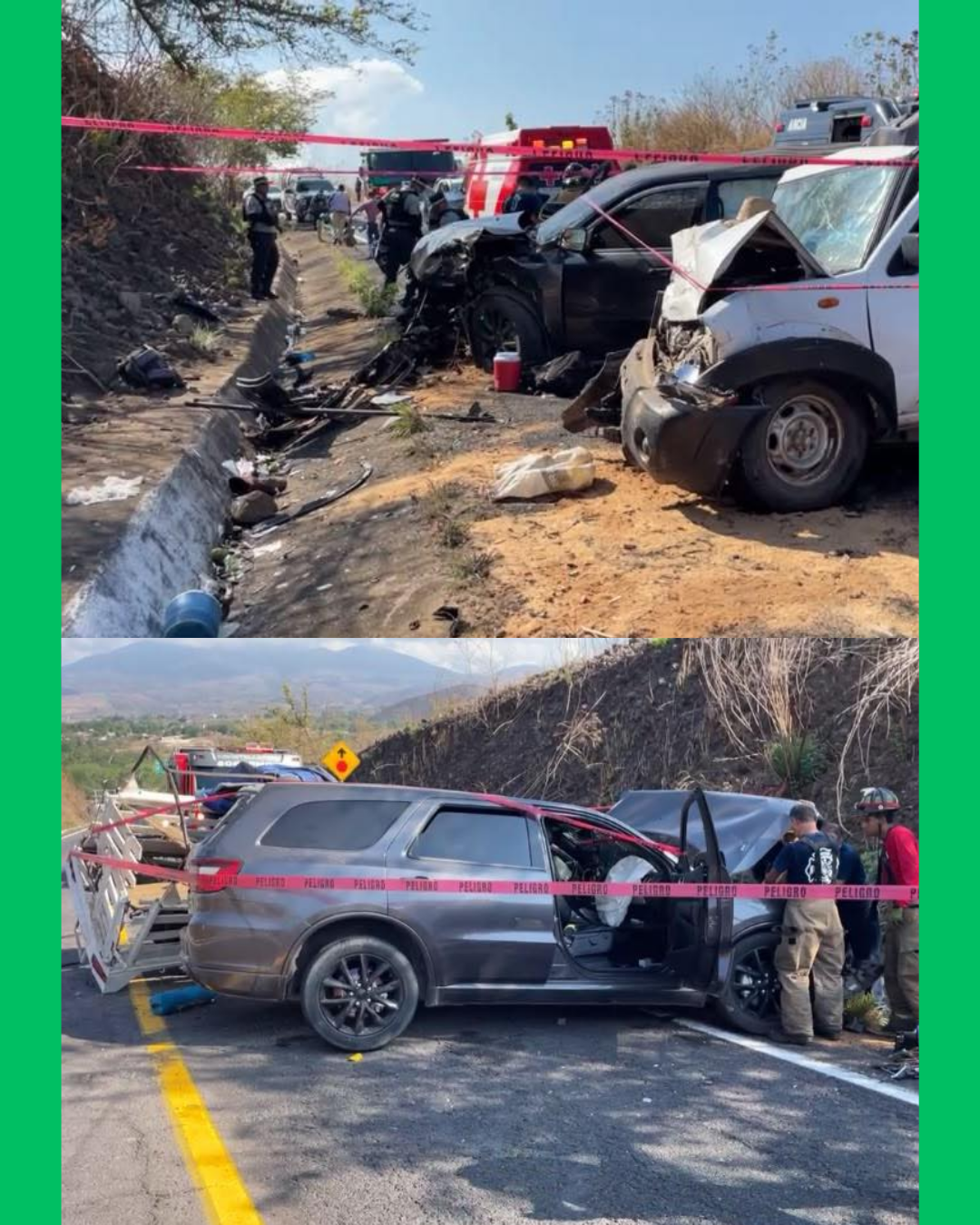 ¡TRAGEDIA EN SANTA MARÍA DEL ORO! CHOQUE FRONTAL DEJA UNA PERSONA SIN V1D4 Y 14 LESIONADOS
