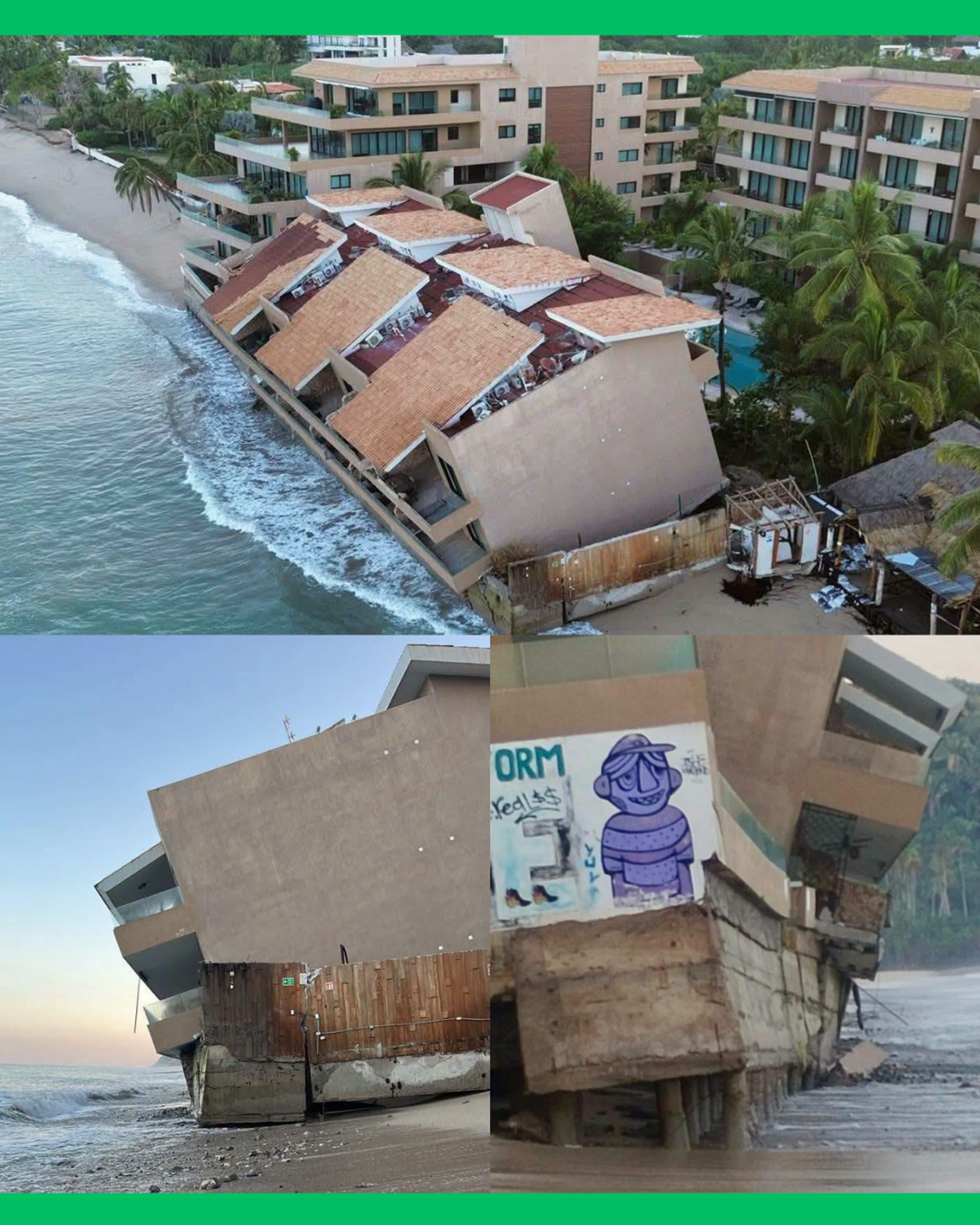 HOTEL PUNTA PARAÍSO PODRÍA COLAPSAR EN SAN PANCHO, NAYARIT