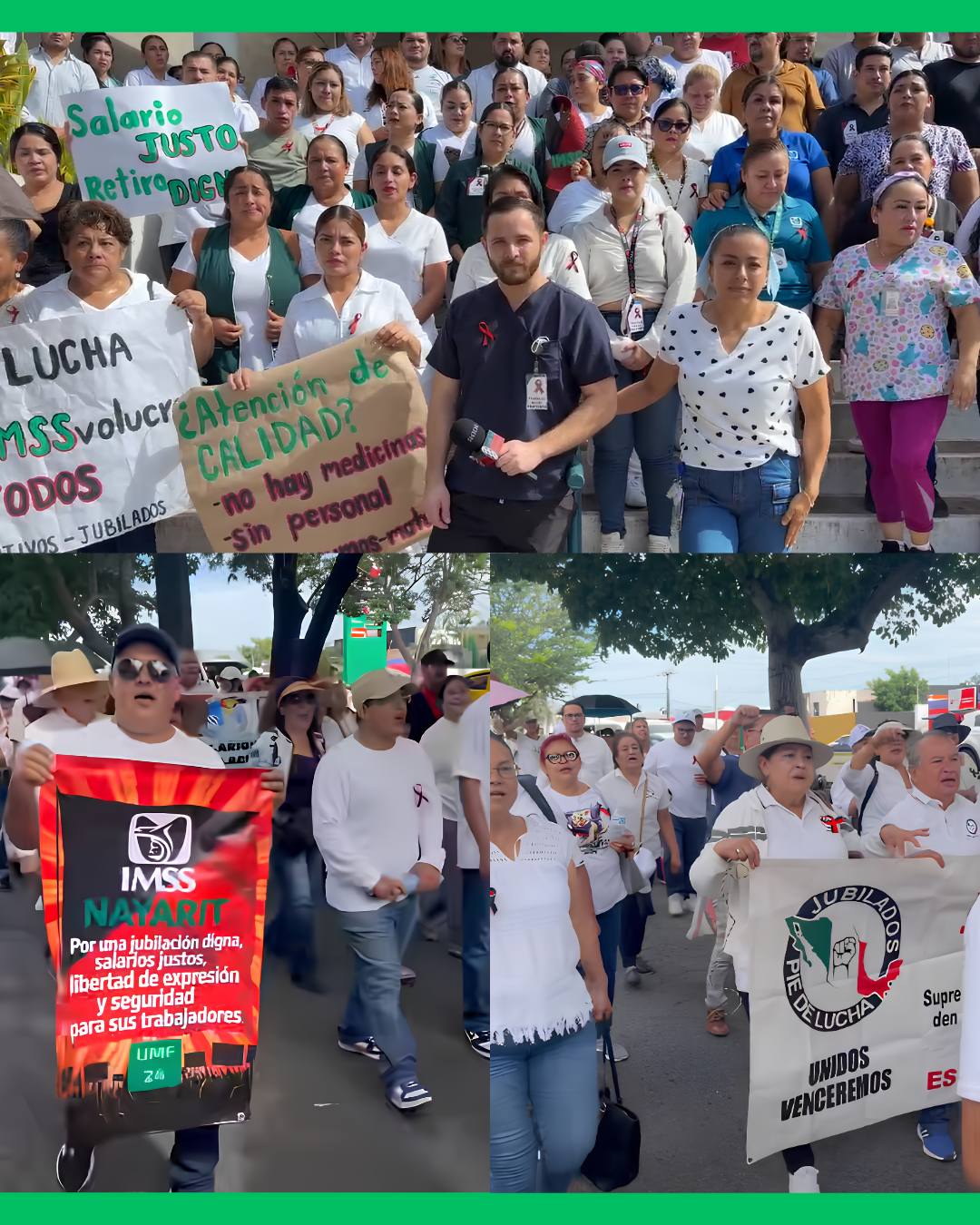 🚨 REALIZAN PROTESTA NACIONAL DEL IMSS, TRABAJADORES DE NAYARIT SALEN A MANIFESTARSE