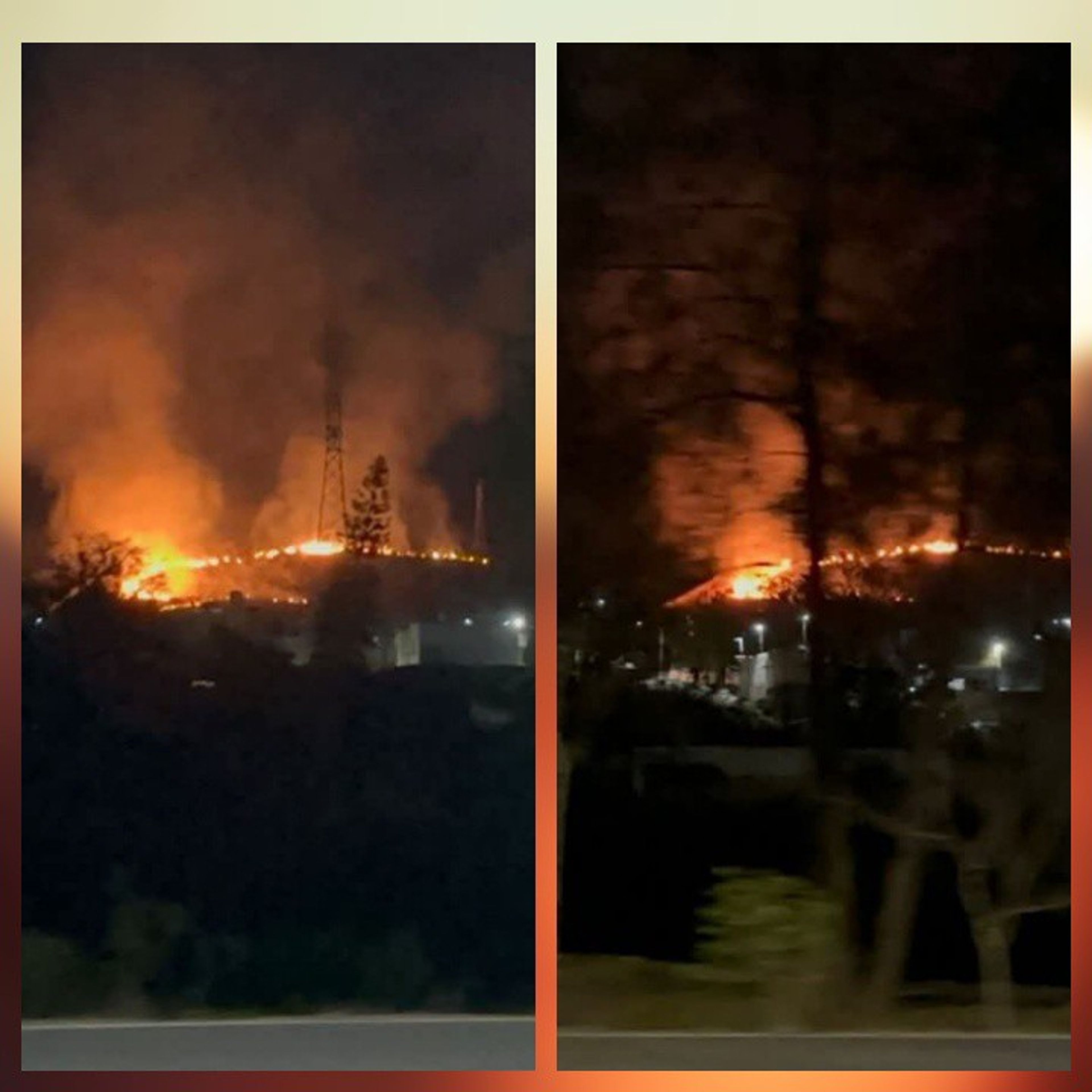Ahora en otro punto de Tepic  ARDE EL CERRO FRENTE AL BULEVAR COLOSIO EN TEPIC
