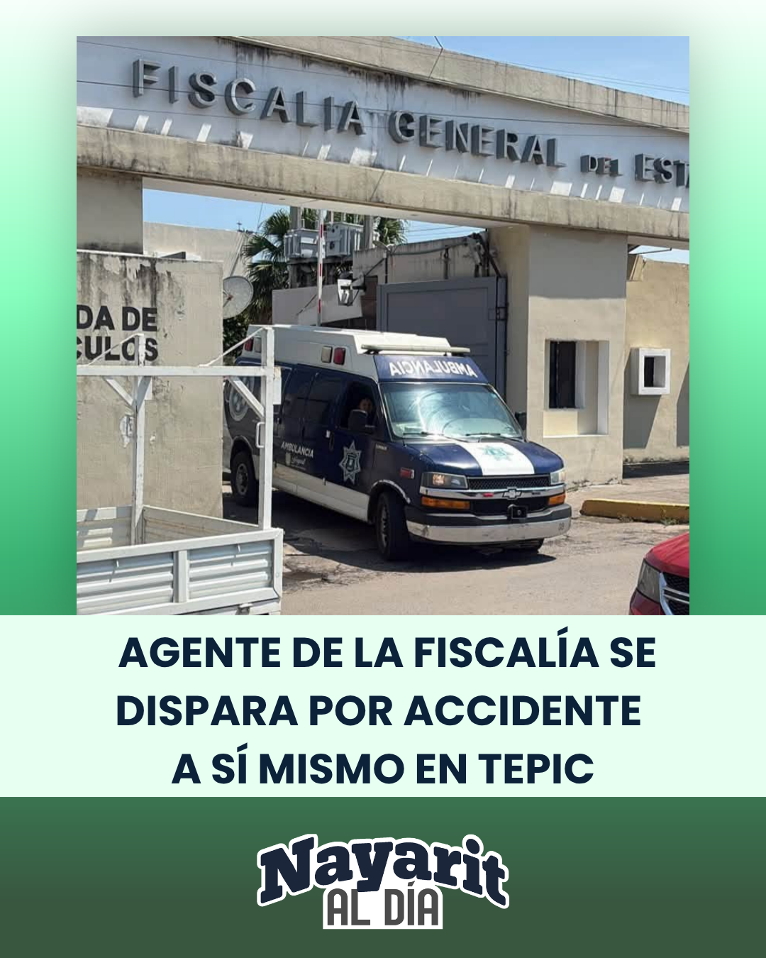 🚨 AGENTE DE LA FISCALÍA SE DISPARA POR ACCIDENTE A SÍ MISMO EN TEPIC