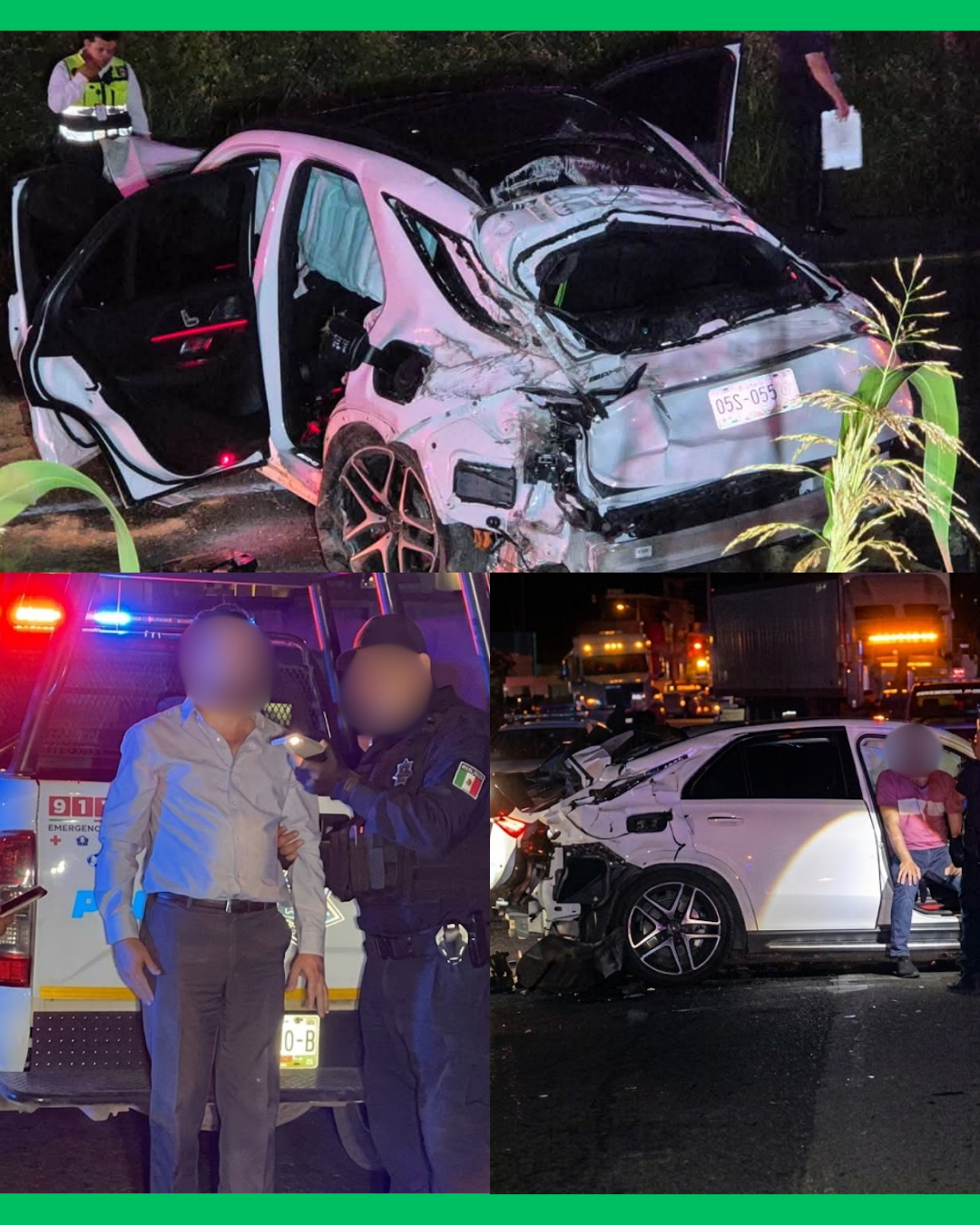 ¡CAMIONETA QUEDA VOLCADA EN EL LIBRAMIENTO DE TEPIC Y DEJA DOS PERSONAS LESIONADAS!