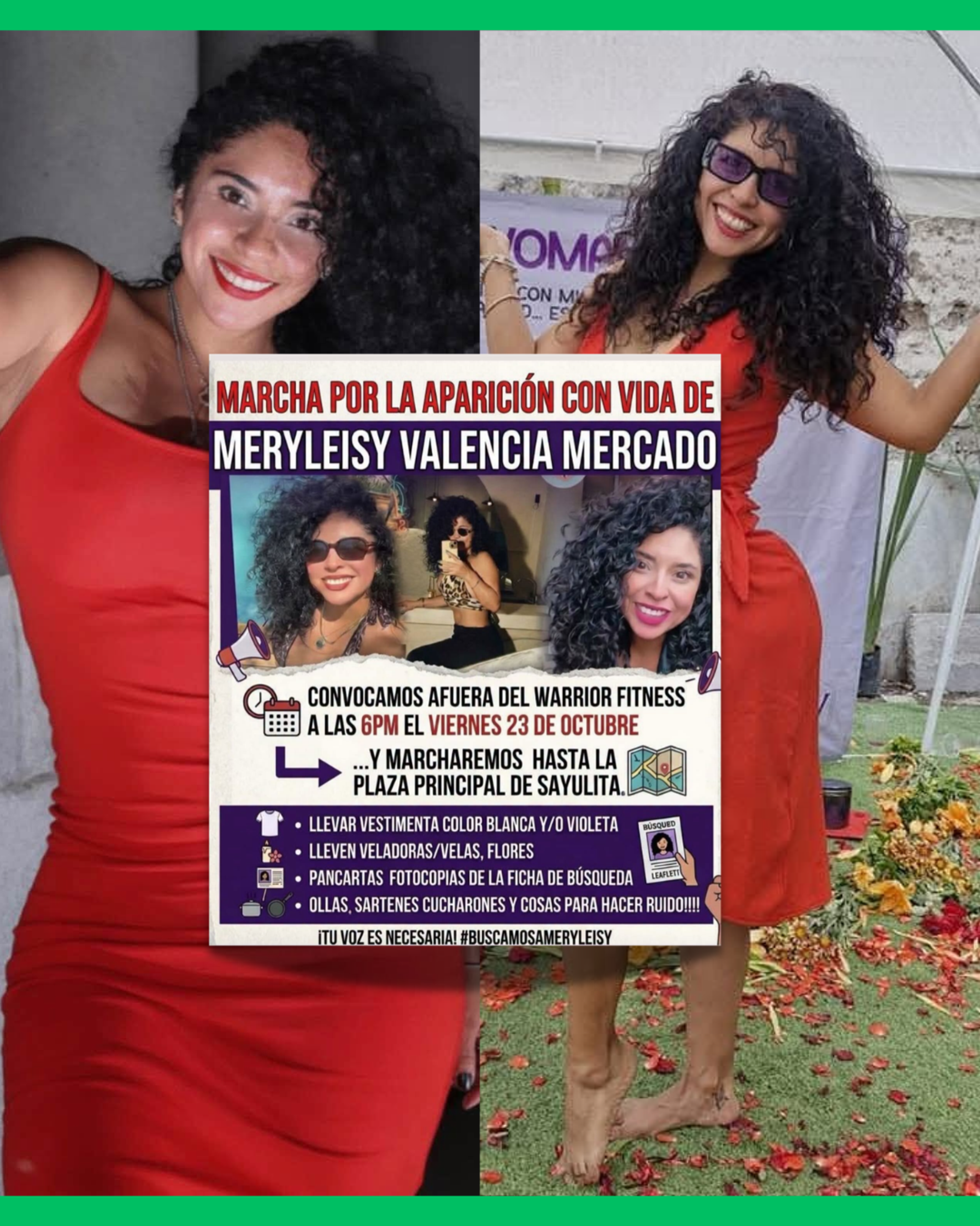CONVOCAN A MARCHA ESTE VIERNES POR LA APARICIÓN DE MERYLEISY EN BAHÍA DE BANDERAS