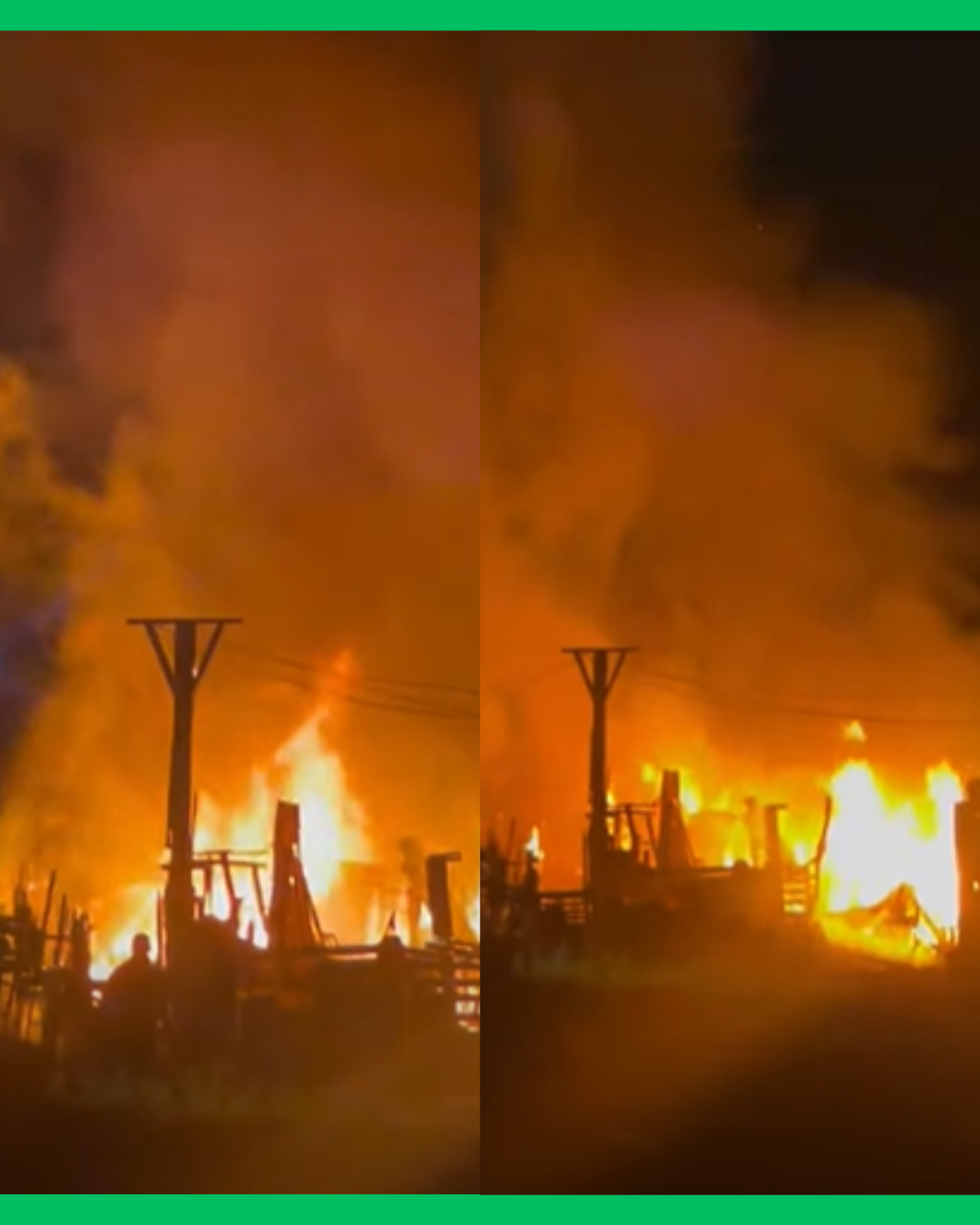 INCENDIO CONSUME DOS VIVIENDAS EN LA COL. TIERRA Y LIBERTAD, TEPIC