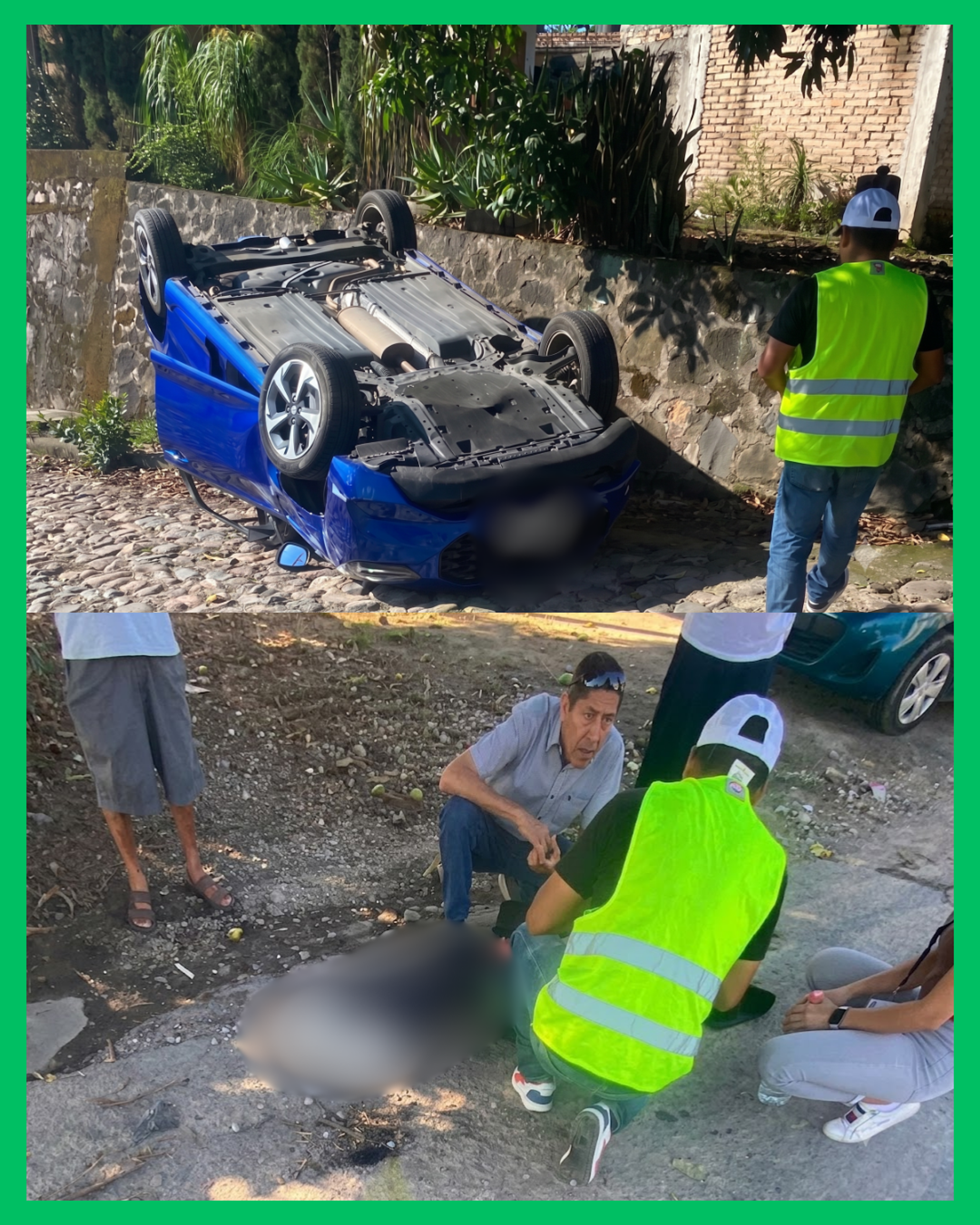 🚨¡TRATÓ DE REBASAR Y TERMINÓ CON SU AUTO VOLCADO EN LA FEDERAL 200!⚠️