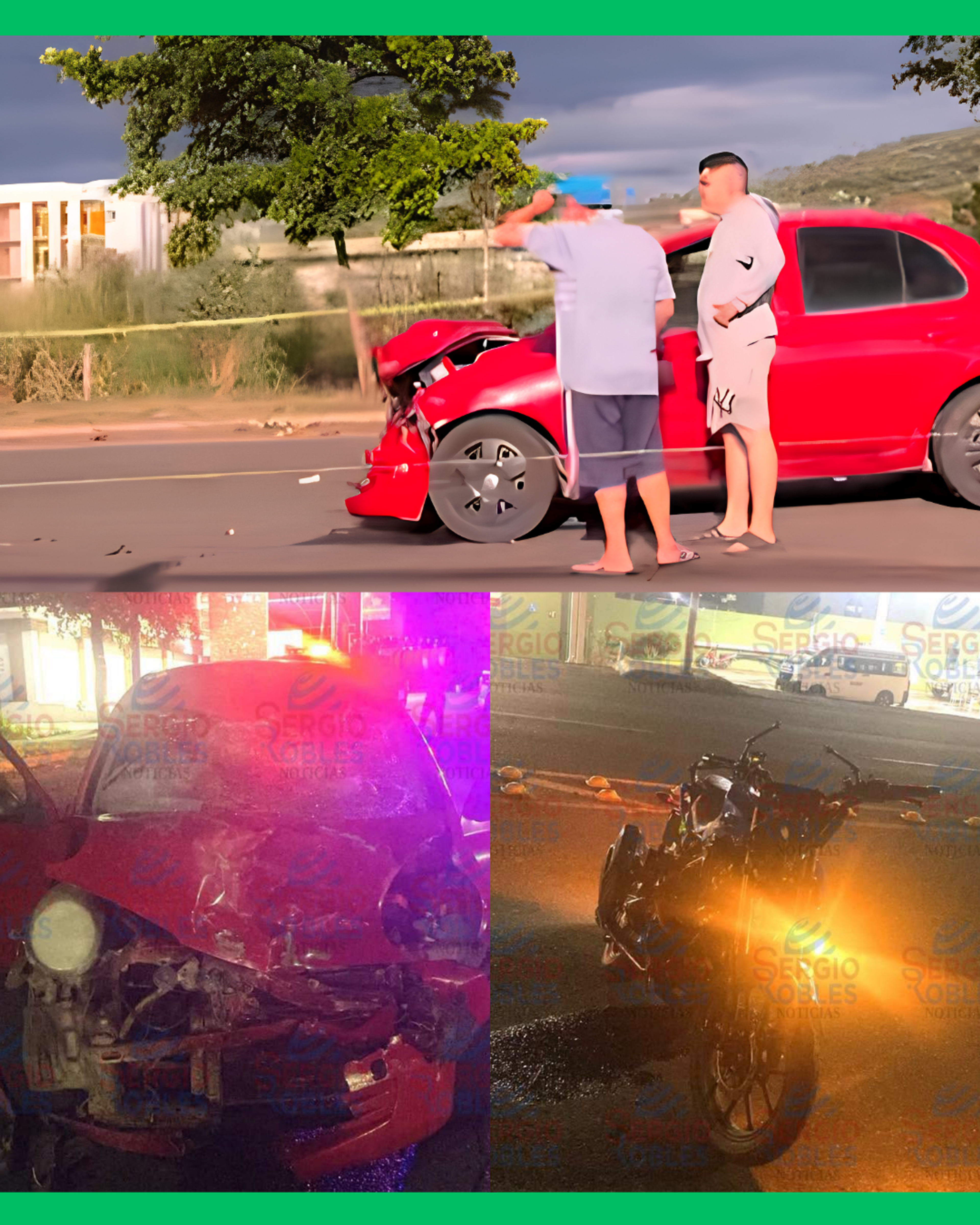 ACCIDENTE ENTRE CARRO Y MOTOCICLETA DEJA GRAVE A JOVEN EN AV. AGUAMILPA, TEPIC