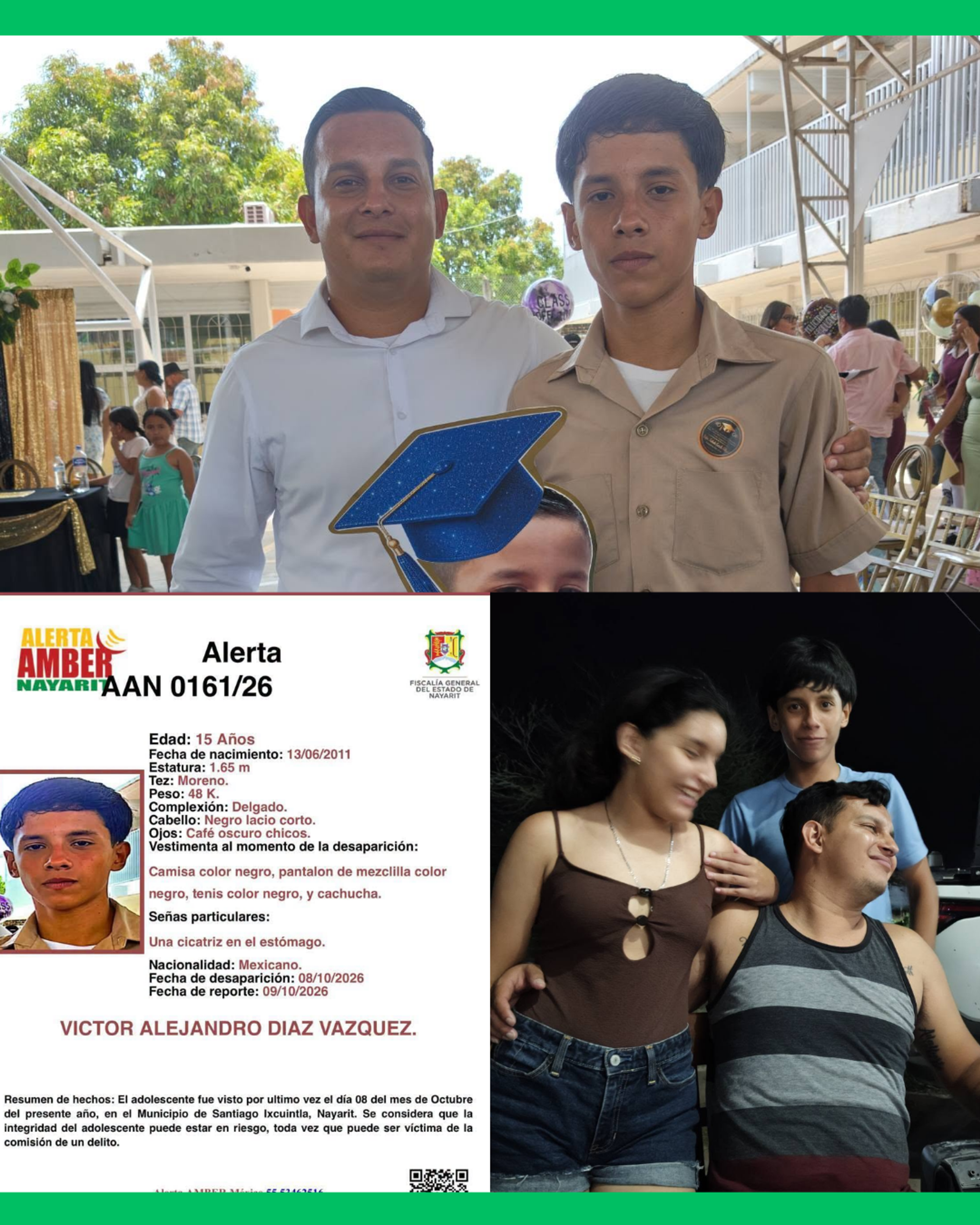 SIGUE LA BÚSQUEDA DE VÍCTOR ALEJANDRO EN TEPIC, NAYARIT