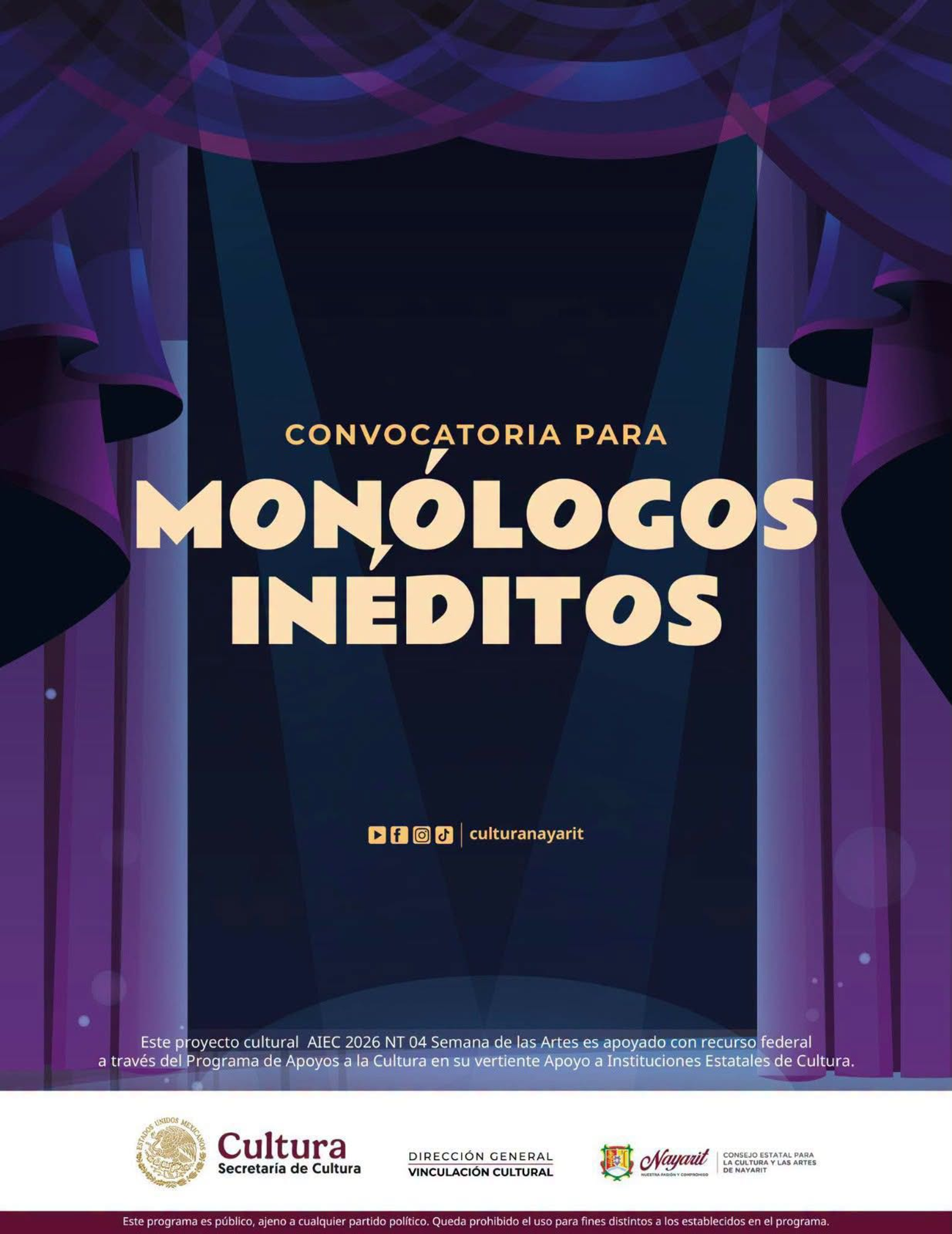 ABREN CONVOCATORIA PARA IMPULSAR MONÓLOGOS INÉDITOS EN NAYARIT
