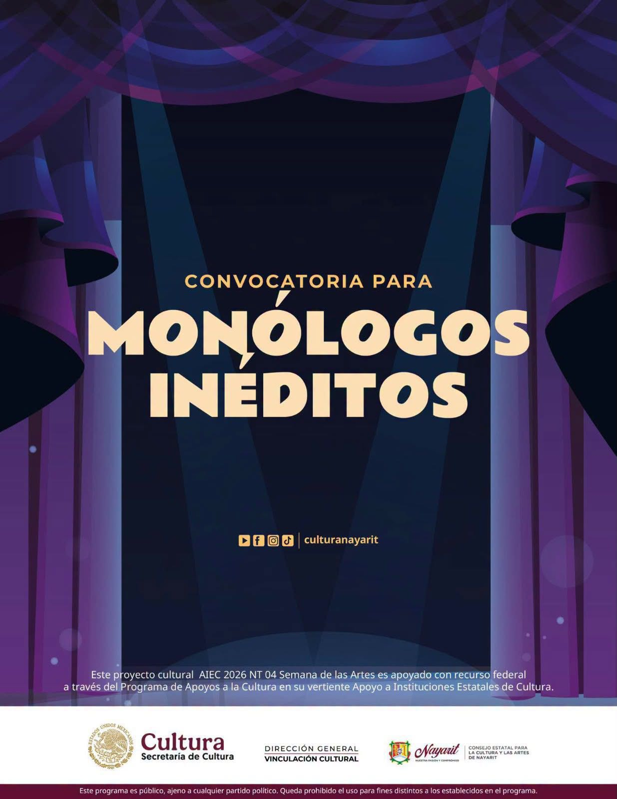 ABREN CONVOCATORIA PARA IMPULSAR MONÓLOGOS INÉDITOS EN NAYARIT