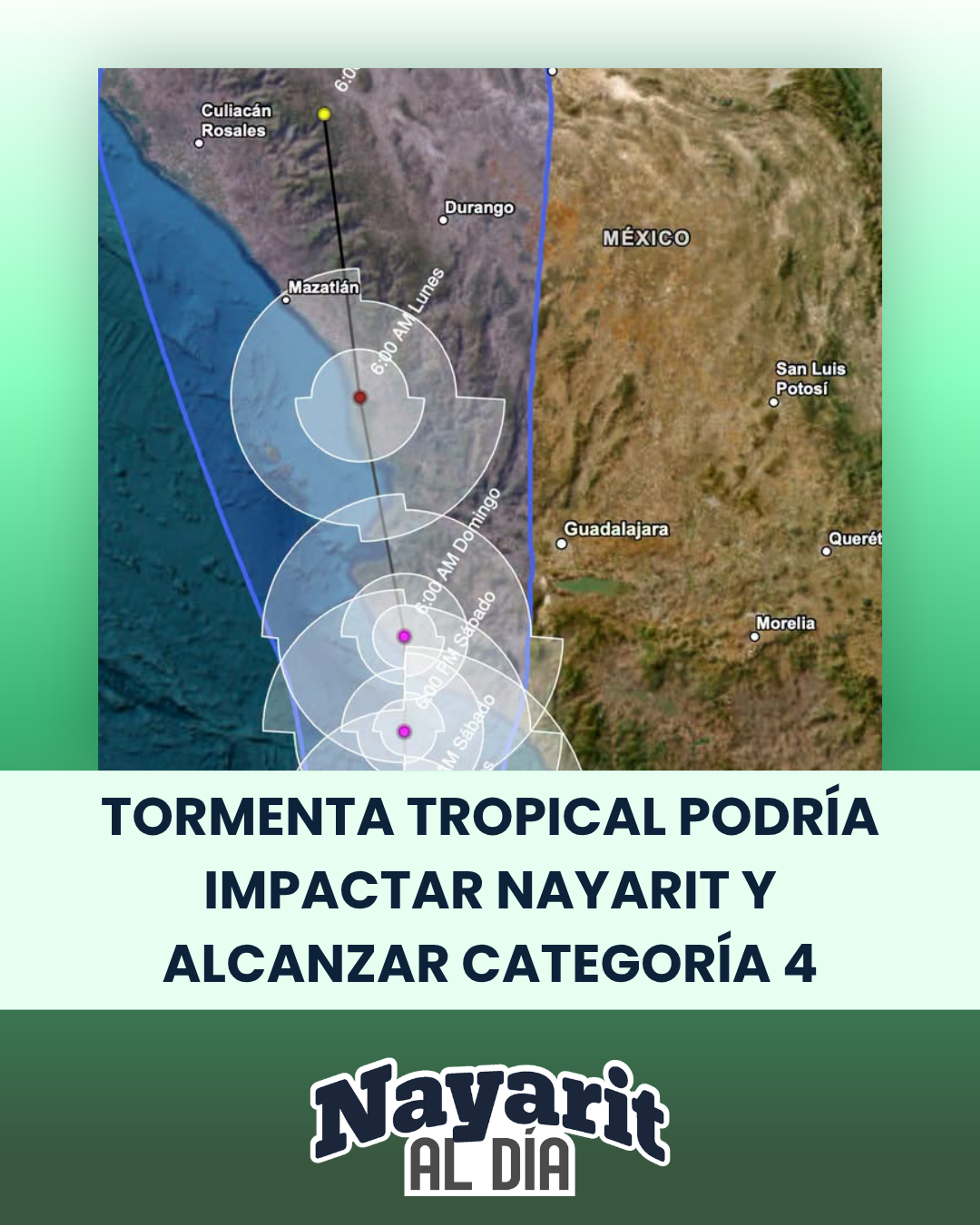 TORMENTA TROPICAL PODRÍA IMPACTAR NAYARIT Y ALCANZAR CATEGORÍA 4