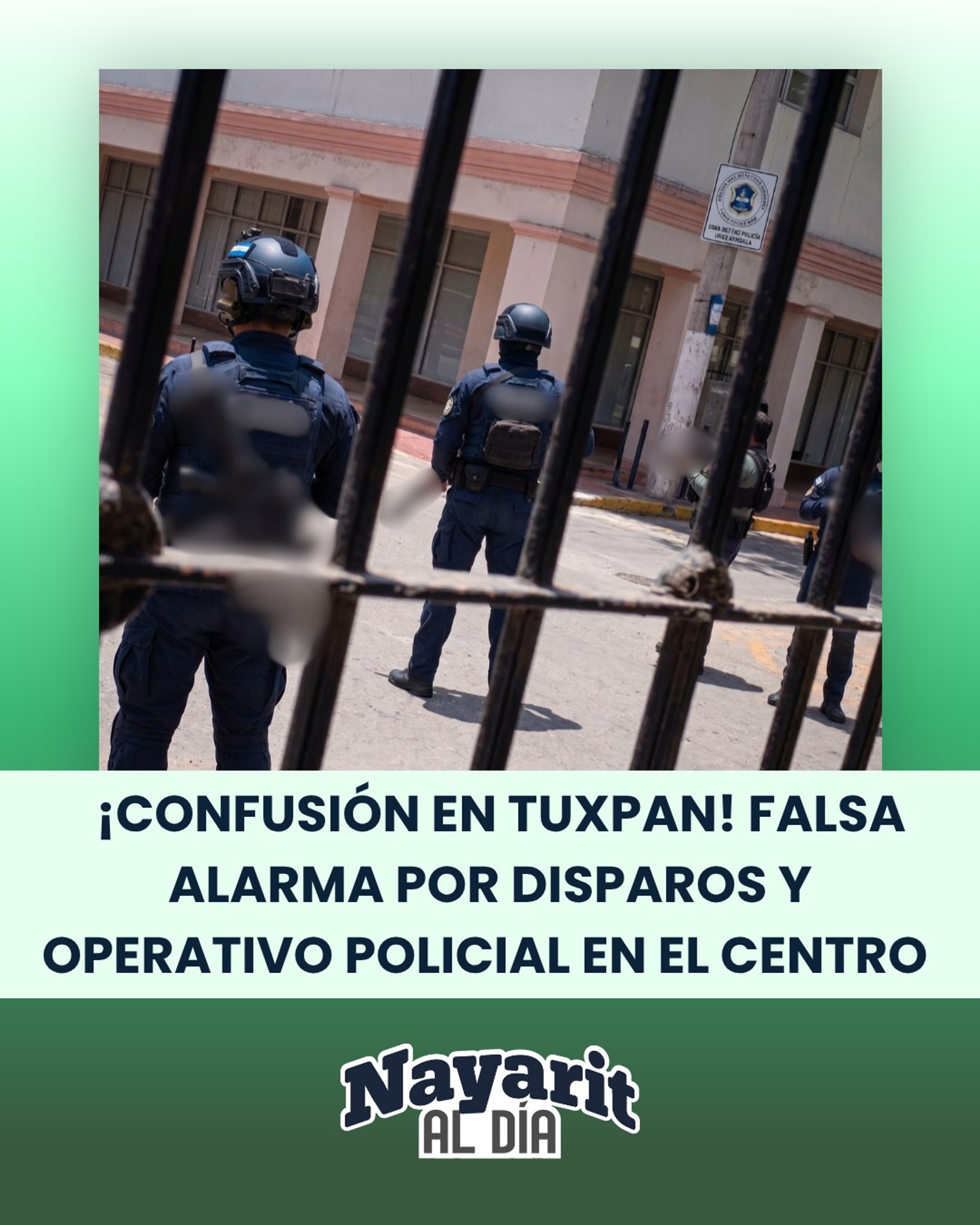 ¡CONFUSIÓN EN TUXPAN! FALSA ALARMA POR DI$P4R*S Y OPERATIVO POLICIAL EN EL CENTRO