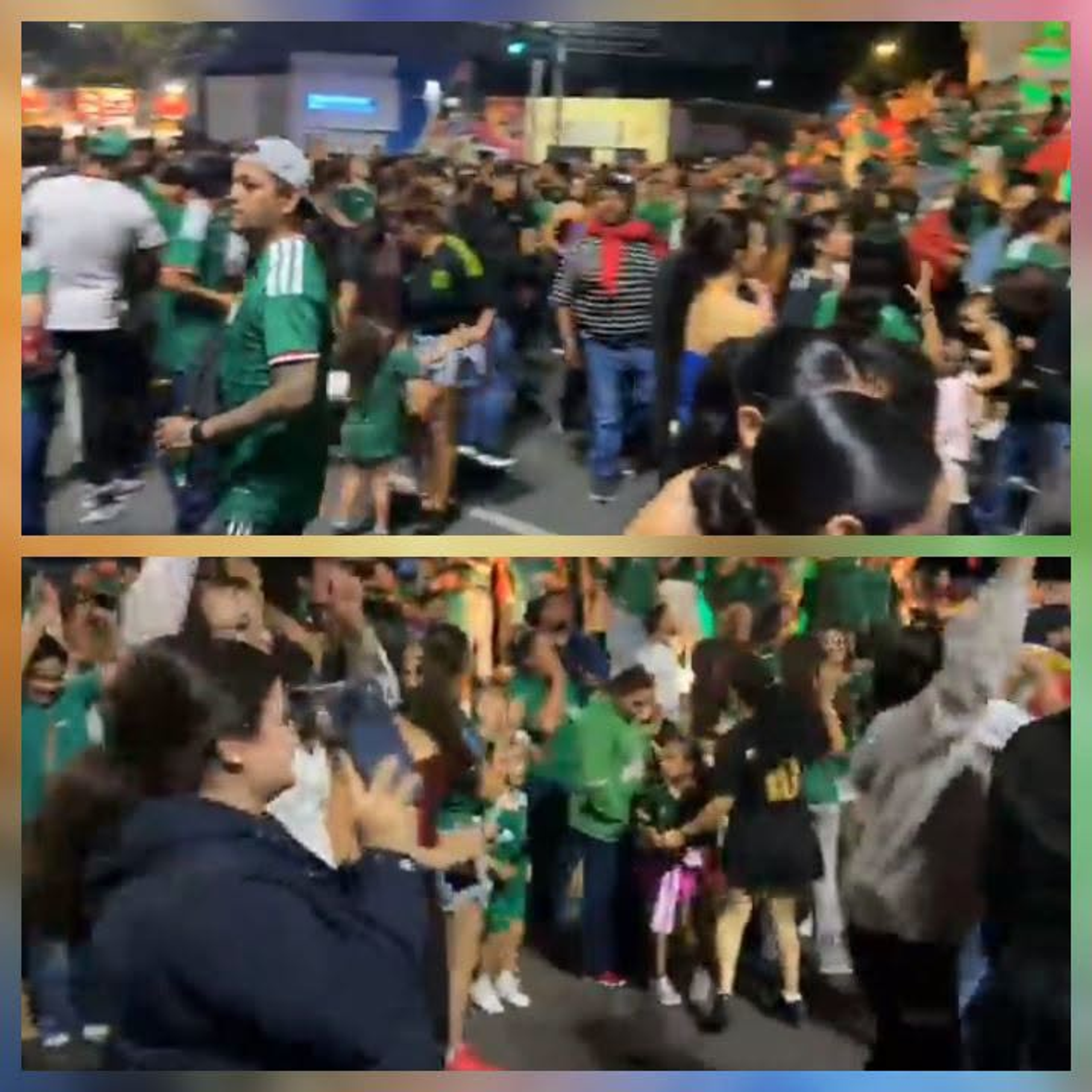 CIENTOS CELEBRAN EN EL ÁNGEL DE TEPIC EL SEGUNDO TRIUNFO DE MÉXICO