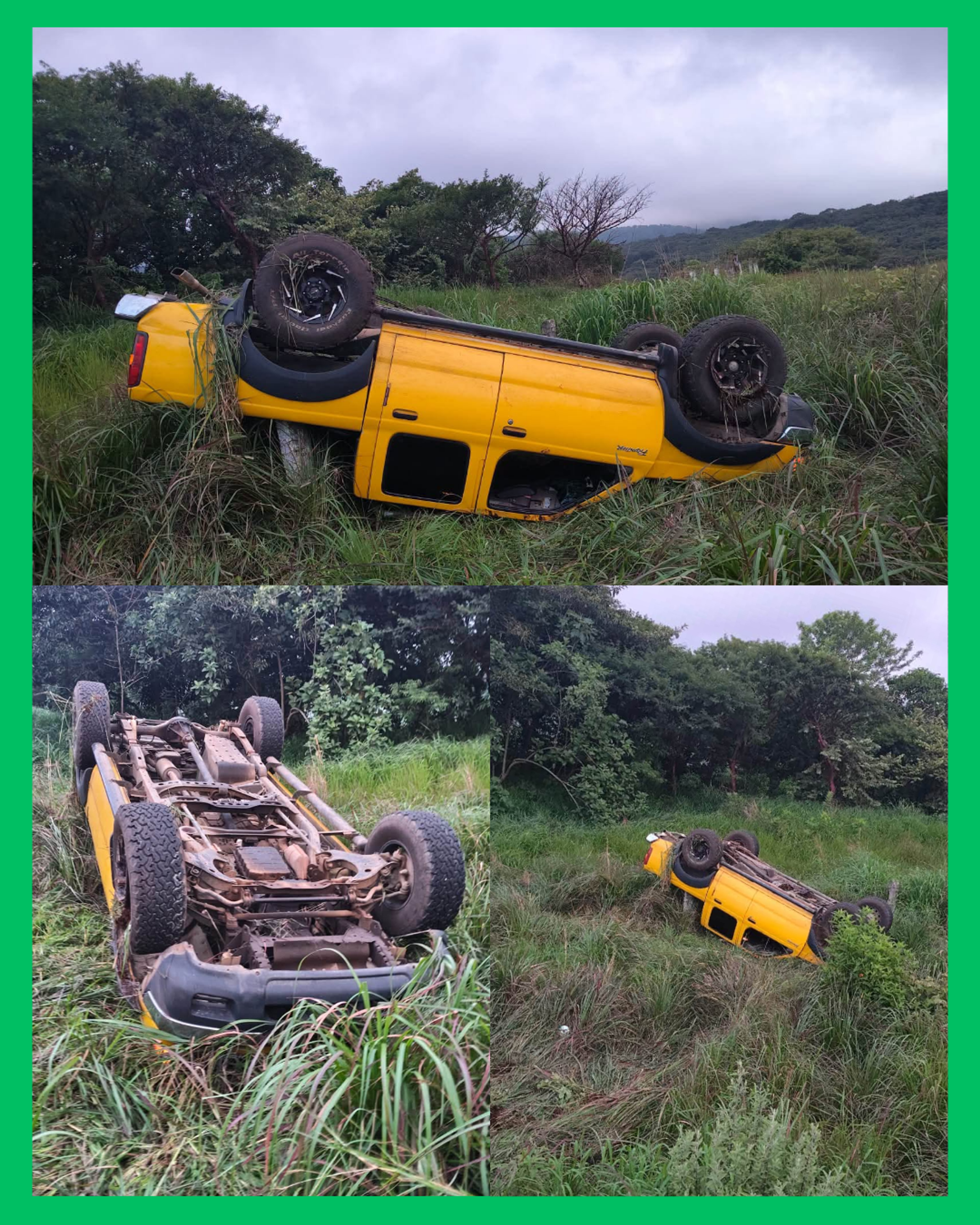 🚨🚙 ¡CAMIONETA TERMINA VOLCADA EN LA CARRETERA COMPOSTELA–CHAPALILLA!