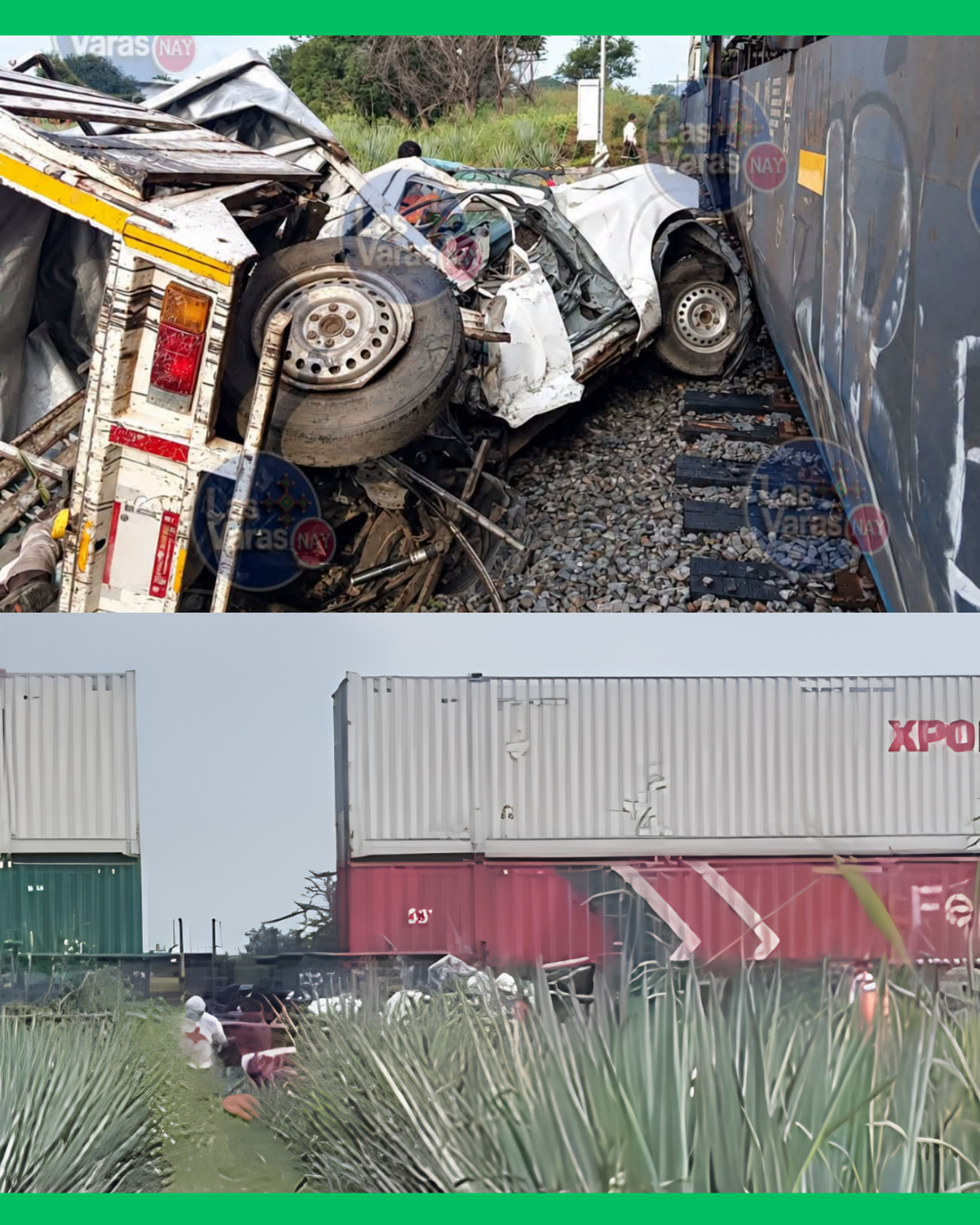 TREN IMPACTA CAMIONETA EN SAN PEDRO LAGUNILLAS, PIERDEN LA V1D4 UN HOMBRE Y UNA MUJER