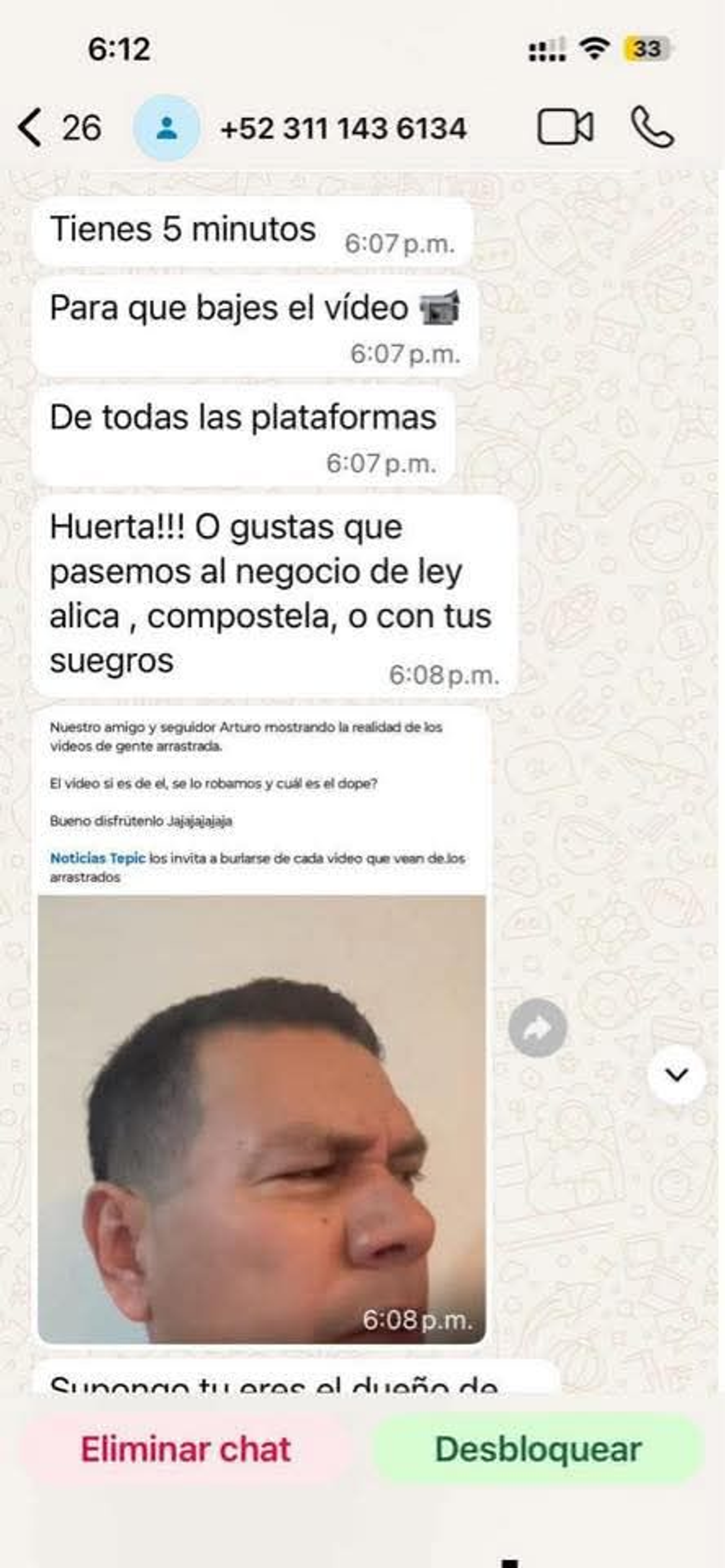 LO AMENZAZAN POR HACER PARODIA 