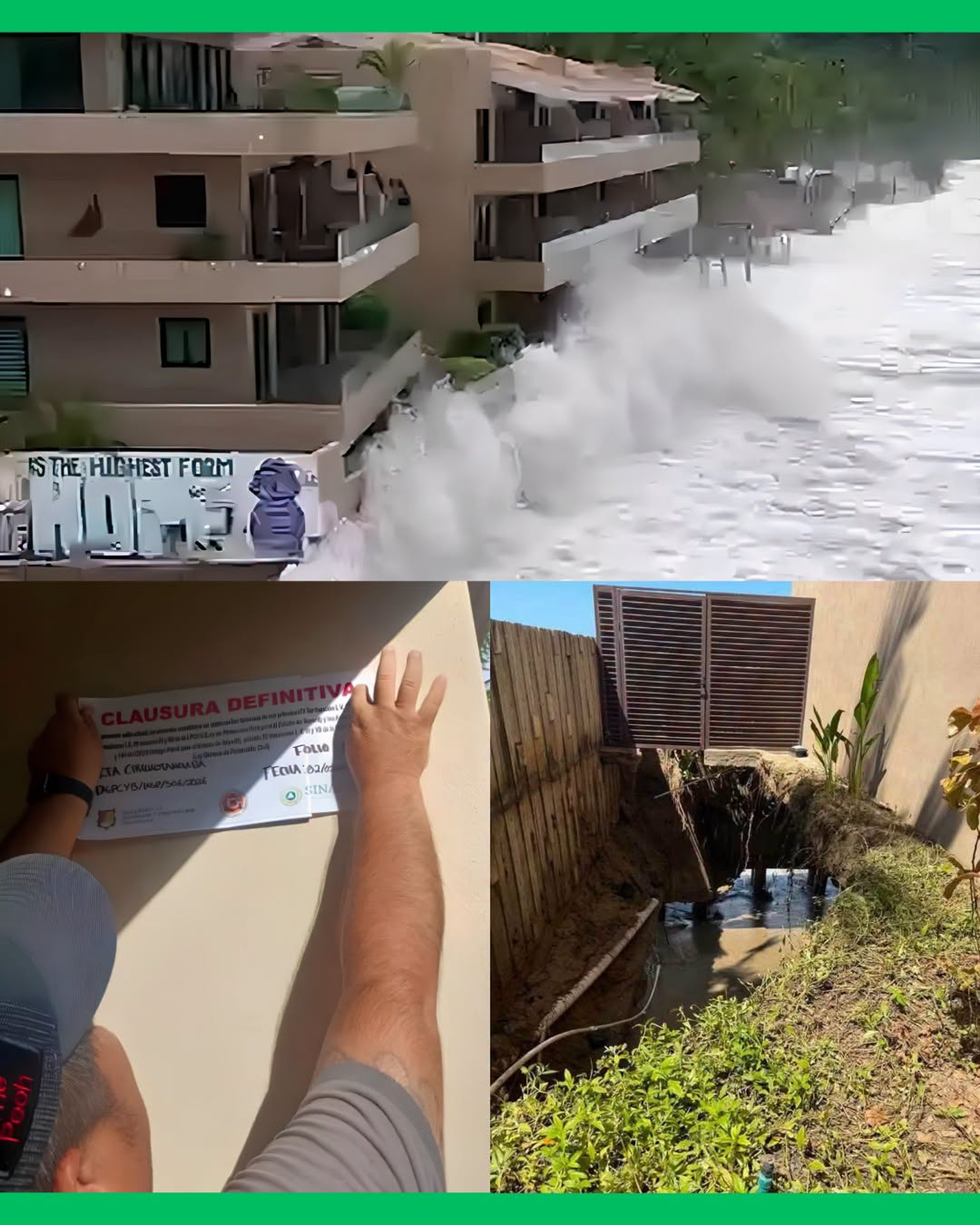 CLAUSURAN PUNTA PARAÍSO EN SAN PANCHO TRAS AFECTACIONES POR FUERTE OLEAJE