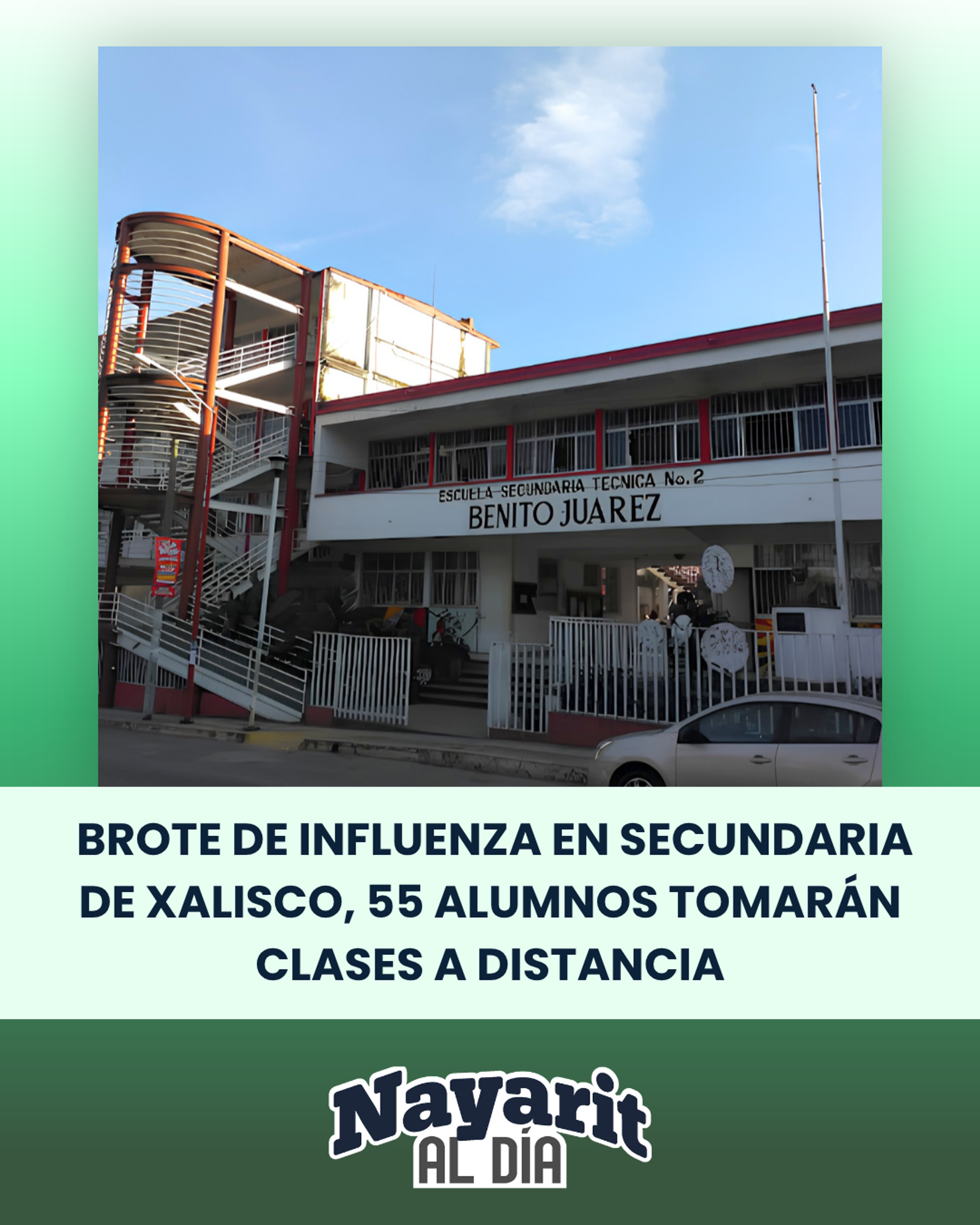  BROTE DE INFLUENZA EN SECUNDARIA DE XALISCO, 55 ALUMNOS TOMARÁN CLASES A DISTANCIA 