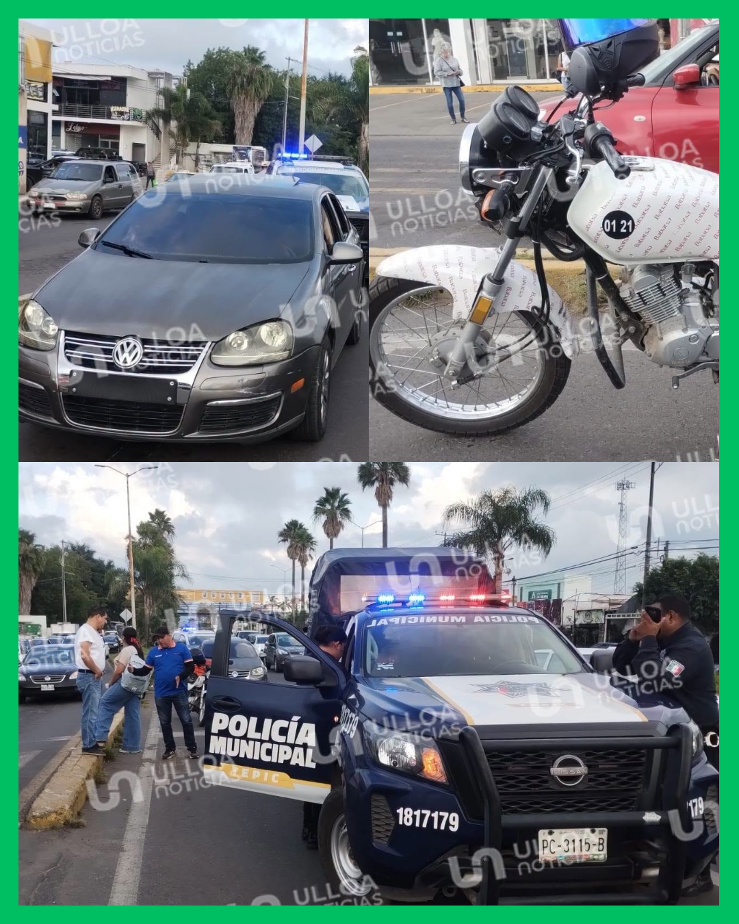CONDUCTOR AMENAZA A MOTOCICLISTA CON RÉPLICA DE 4RM4 EN TEPIC