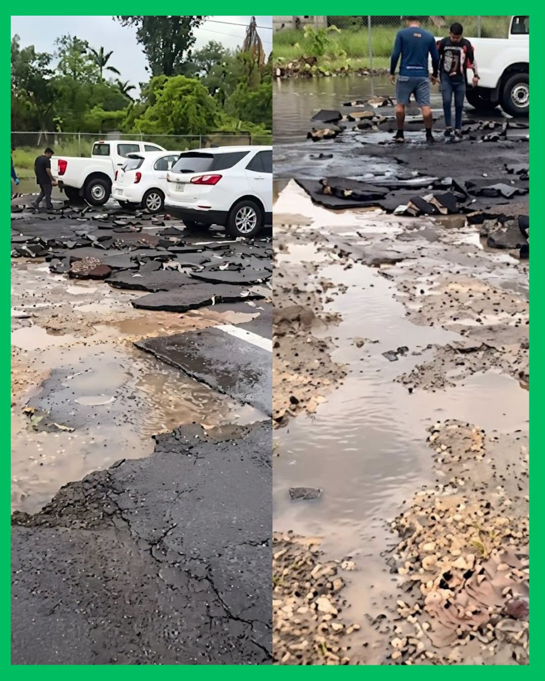 🌧️🚧 LLUVIAS DAÑAN ASFALTO EN ESTACIONAMIENTO DE LA SECRETARÍA DE INFRAESTRUCTURA EN TEPIC