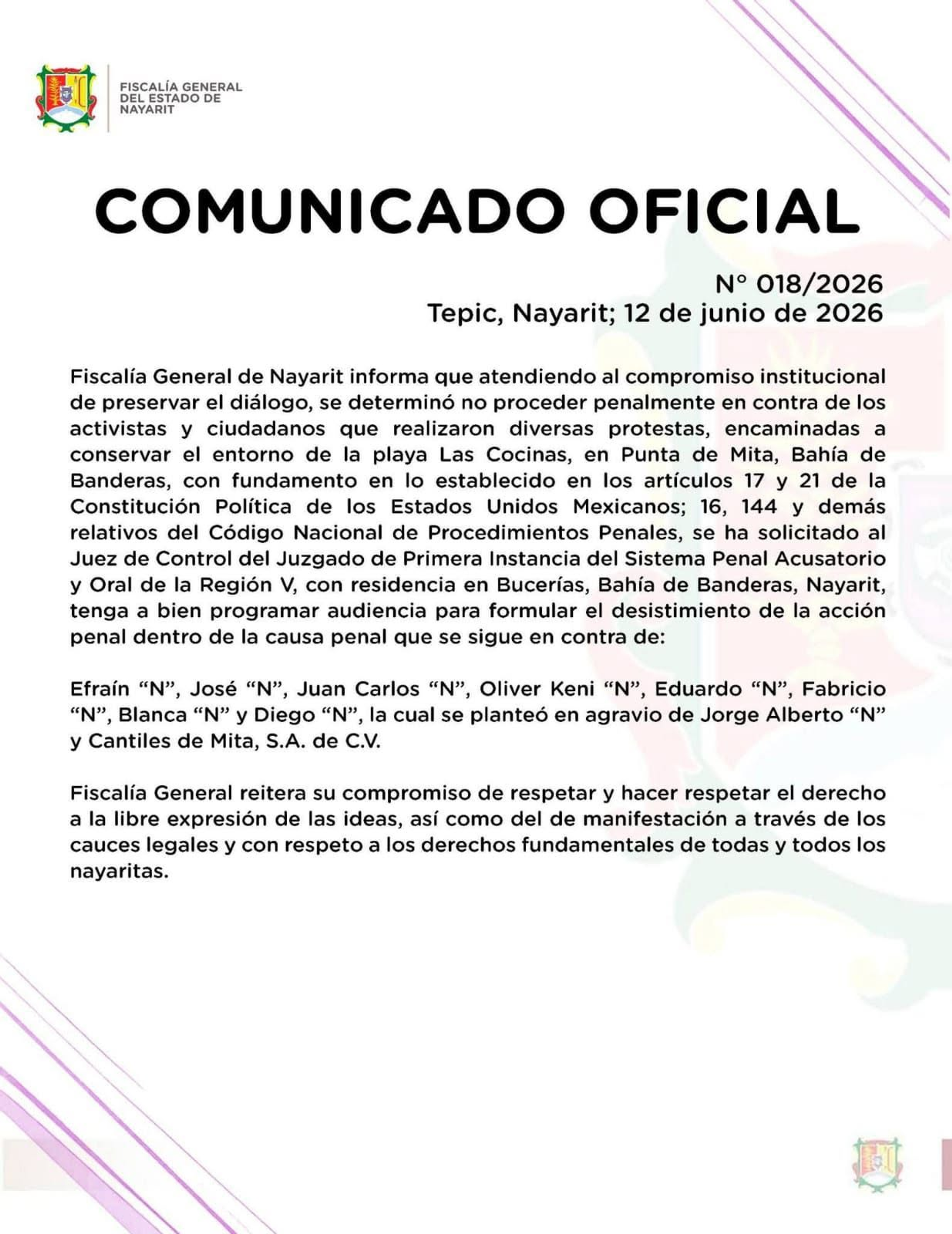 SIEMPRE SÍ LOS VAN A PERDONAR: FISCALÍA SE DESISTE DEL CASO CONTRA ACTIVISTAS DE LAS COCINAS
