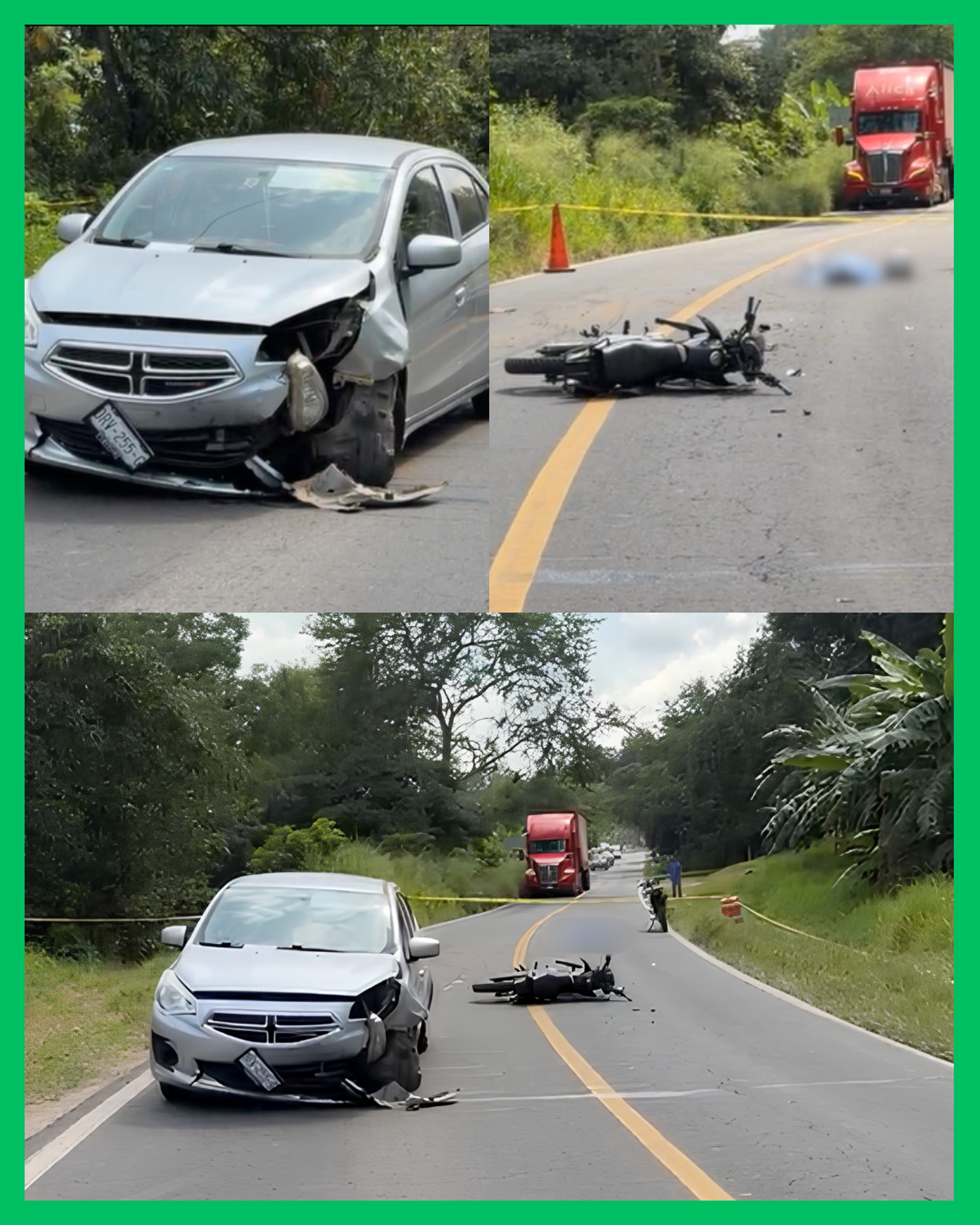JOVEN MOTOCICLISTA PIERDE LA V1D4 EN LA CARRETERA TEPIC-PTO. VALLARTA, EN XALISCO