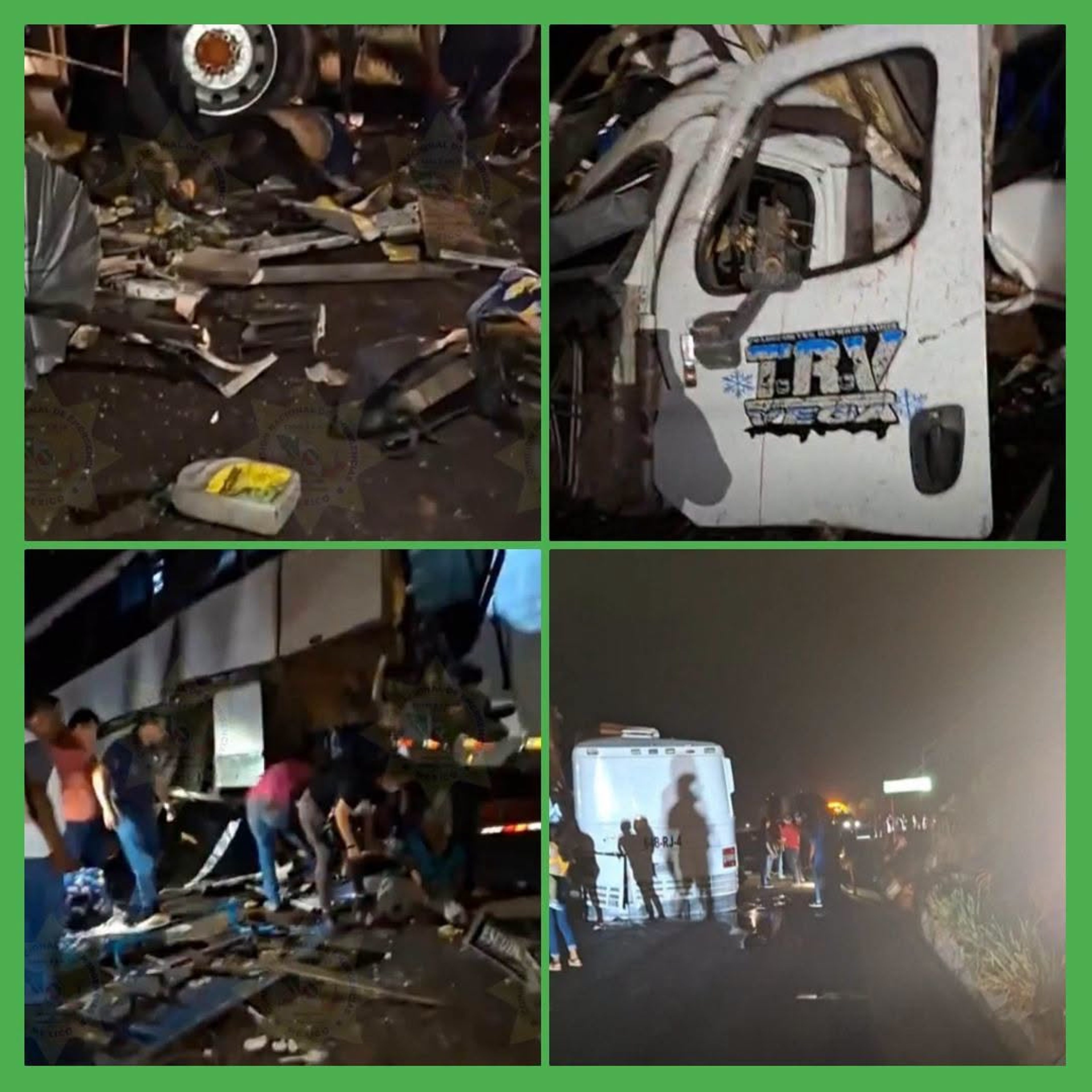  AUTOBÚS CON SIMPATIZANTES DE MORENA SUFRE FUERTE ACCIDENTE EN LA FEDERAL 15