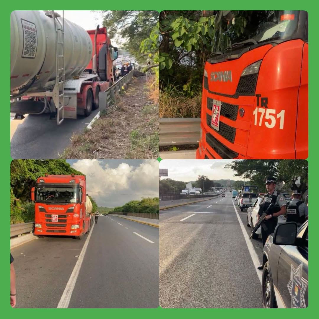 DESAPARECE CONDUCTOR Y HALLAN TRÁILER ABANDONADO EN LA AUTOPISTA TEPIC–MAZATLÁN